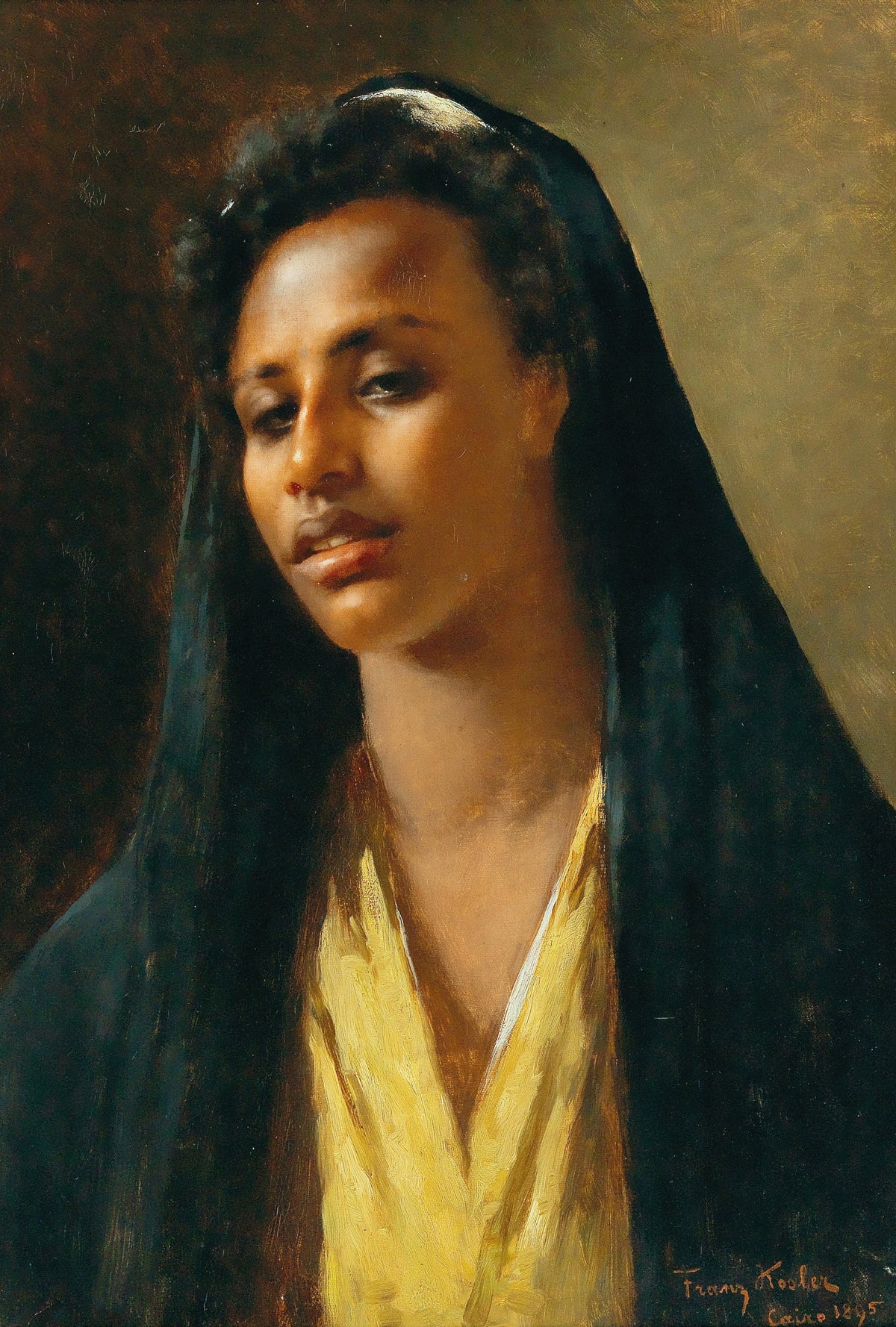 Franz Xaver Kosler — Young Woman in a Dark Veil | Fine Art Print