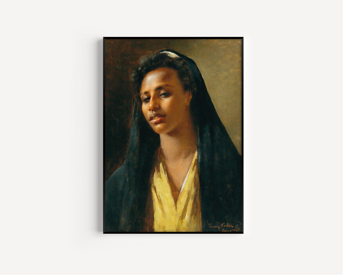 Franz Xaver Kosler — Young Woman in a Dark Veil | Fine Art Print