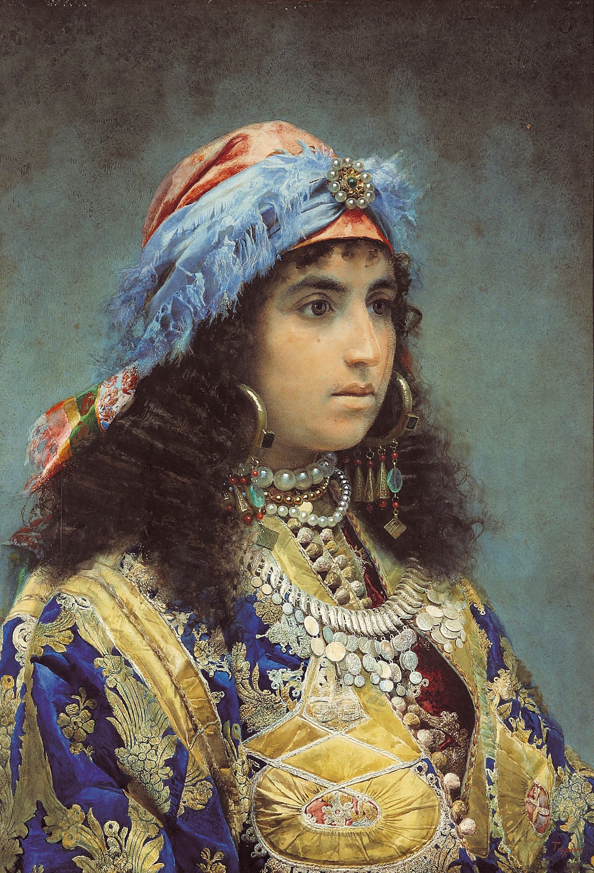 Josep Tapiró Baró — Young Woman in a Jewelled Headdress | Fine Art Print