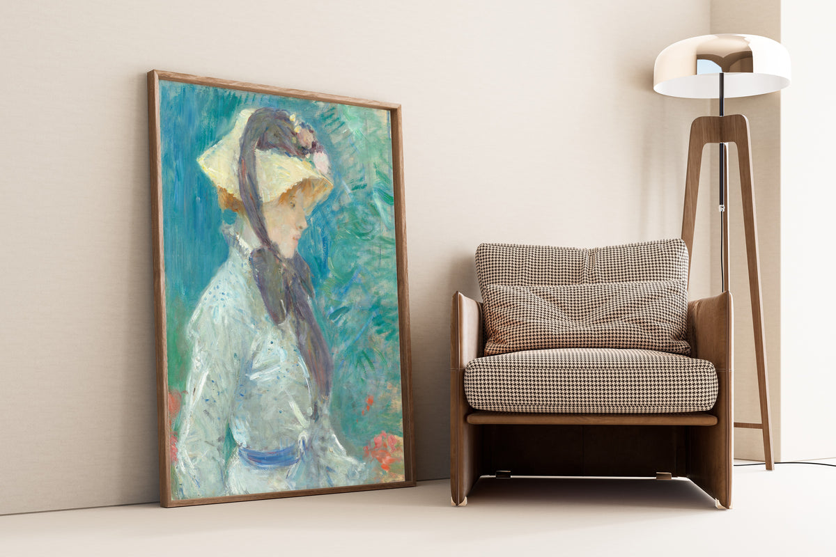 Berthe Morisot — Young Woman with a Straw Hat | Fine Art Print