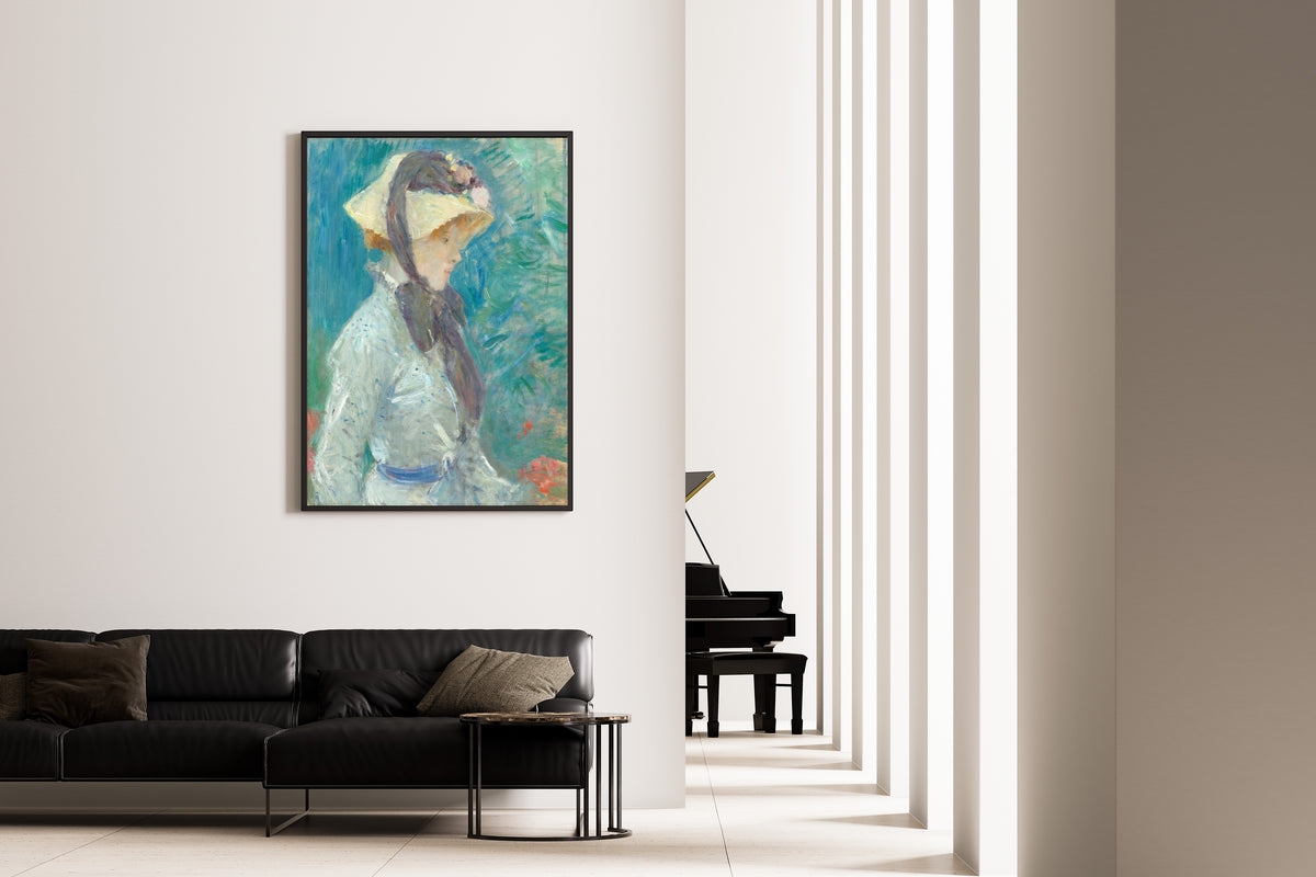 Berthe Morisot — Young Woman with a Straw Hat | Fine Art Print