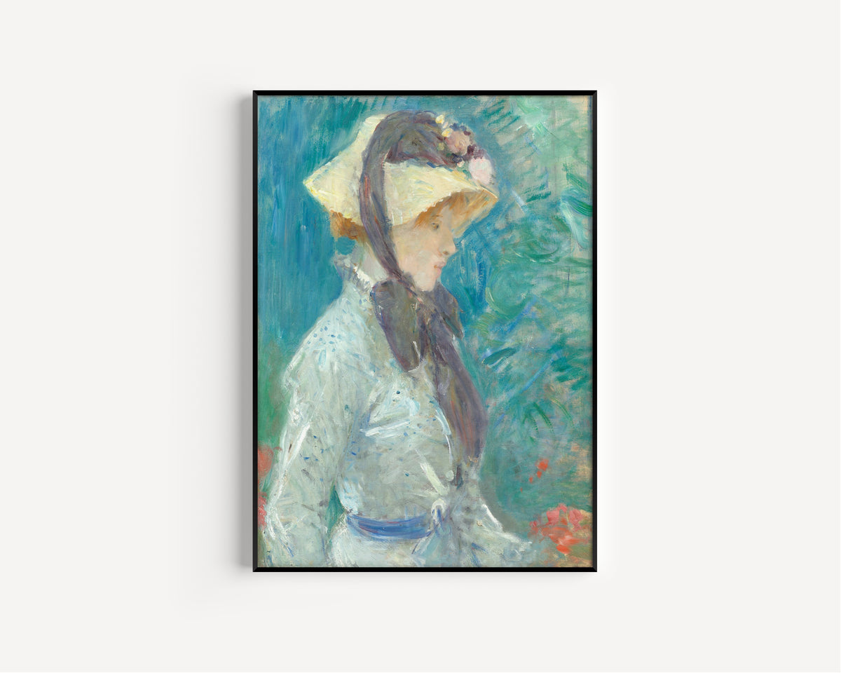 Berthe Morisot — Young Woman with a Straw Hat | Fine Art Print