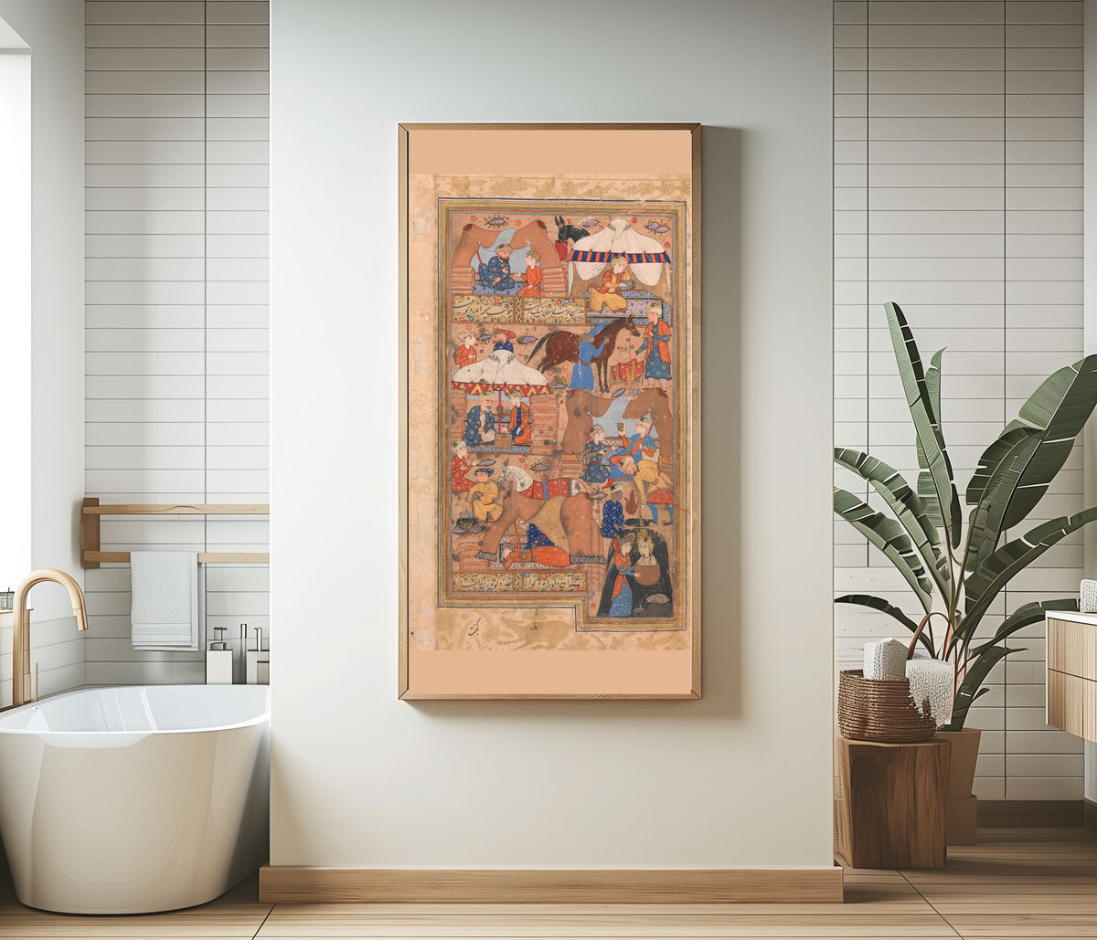 Yusuf and Zulaikha: Yusuf is Drawn Up from the Well | Persian Miniature Art Print