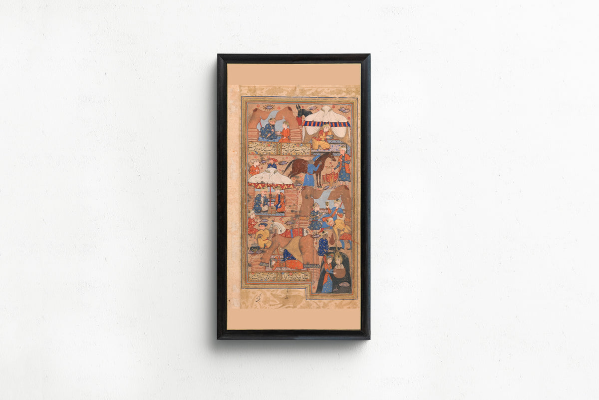Yusuf and Zulaikha: Yusuf is Drawn Up from the Well | Persian Miniature Art Print