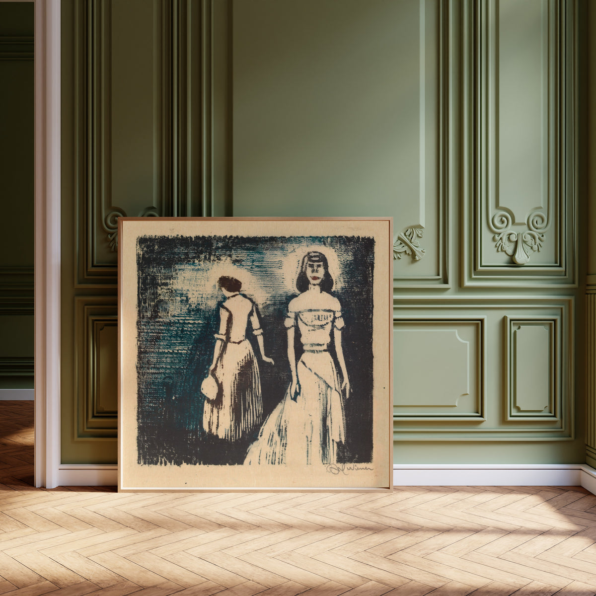 Karl Wiener — Zwei Frauen (Two Women) | Expressionist Art Print