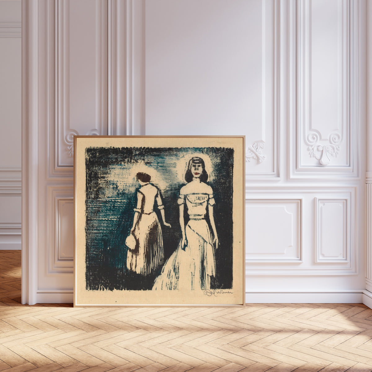 Karl Wiener — Zwei Frauen (Two Women) | Expressionist Art Print