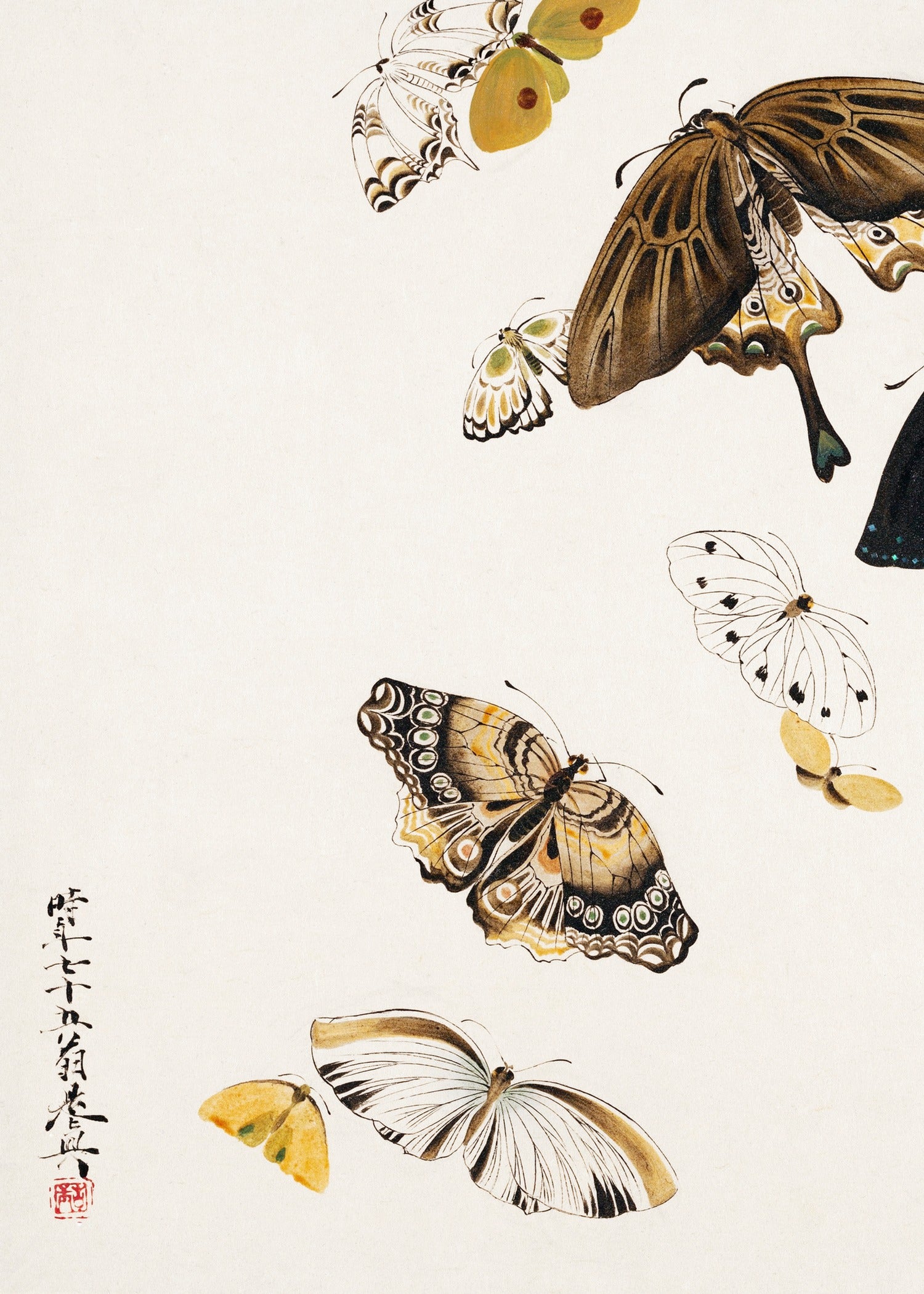 Shibata Zeshin — Butterflies | Japanese Lacquer Art