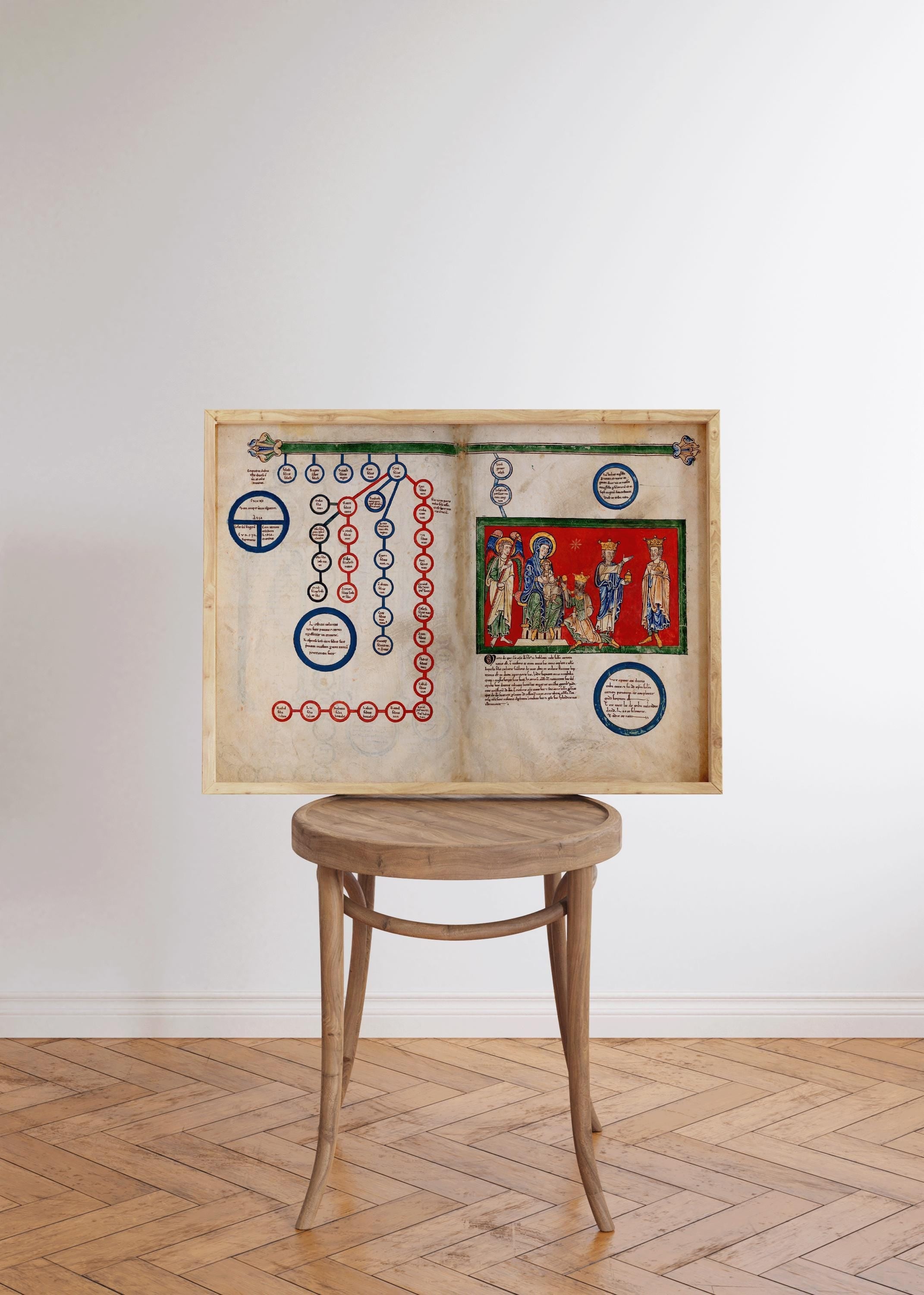 Adoration of the Magi Giclée Print: Illuminated Manuscript Art, Framed Available - 9ArtPrints