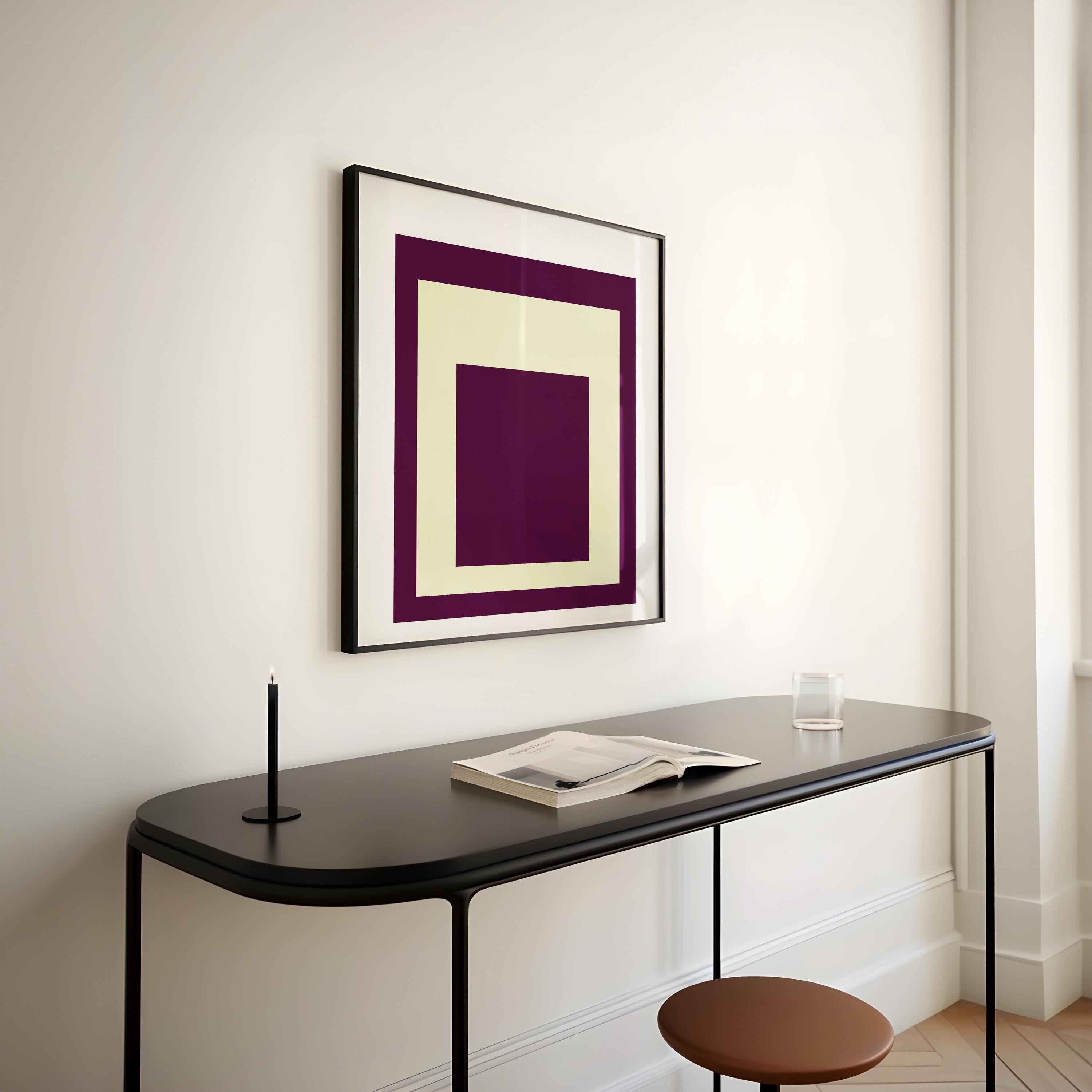 After Josef Albers - Dessert (Homage to the Square) PRINT | Vintage Mid - century Modern Art Print available handframed 1x1 - 9ArtPrints