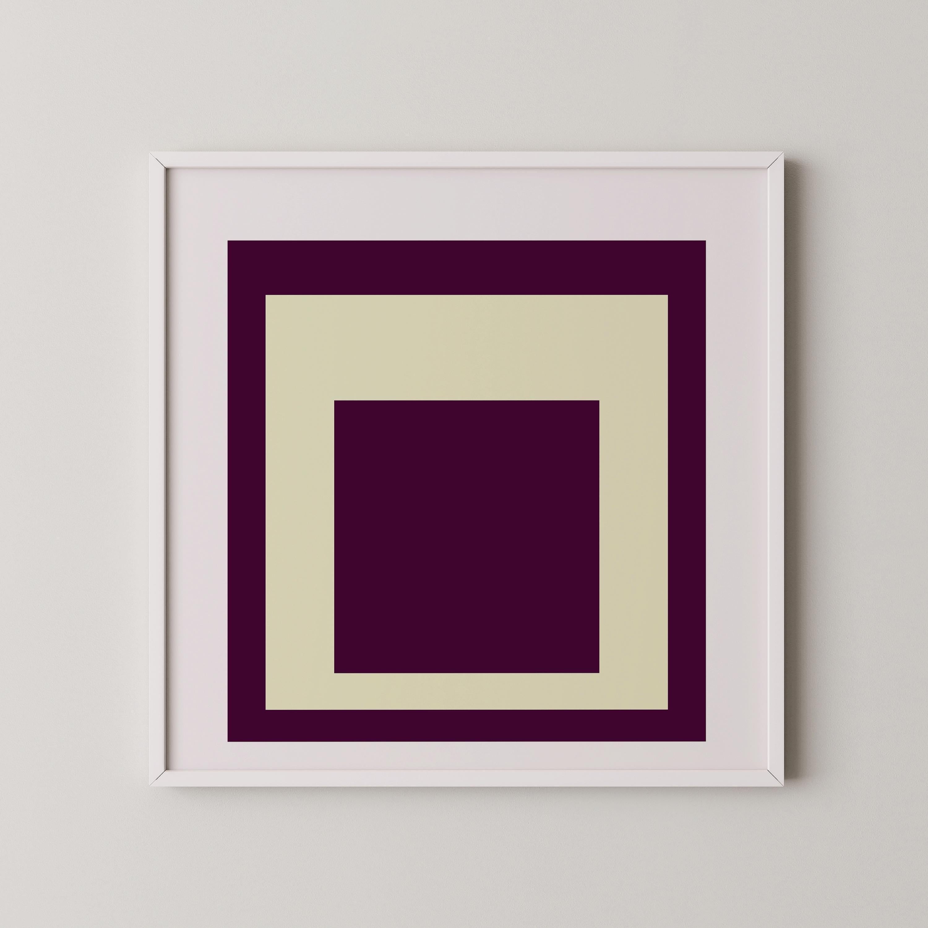 After Josef Albers - Dessert (Homage to the Square) PRINT | Vintage Mid - century Modern Art Print available handframed 1x1 - 9ArtPrints