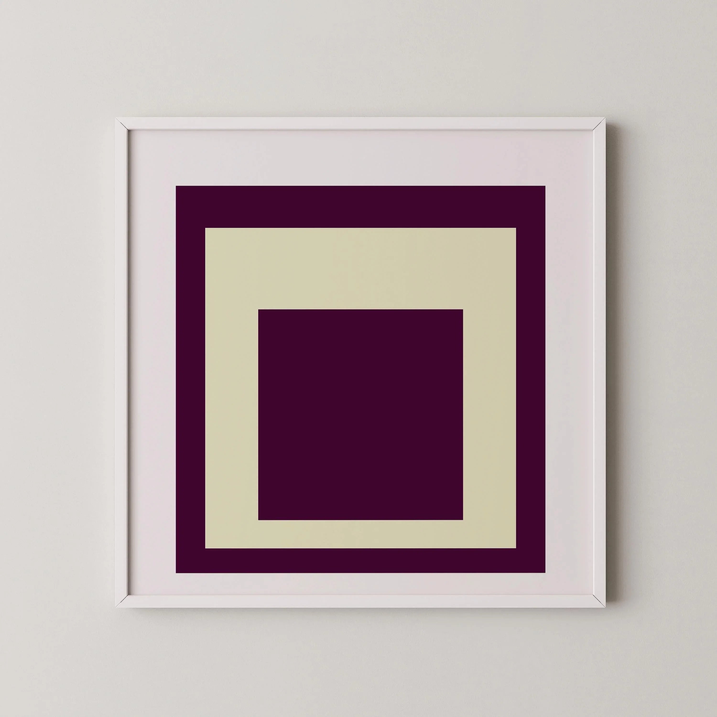 After Josef Albers - Dessert (Homage to the Square) PRINT | Vintage Mid - century Modern Art Print available handframed 1x1 - 9ArtPrints