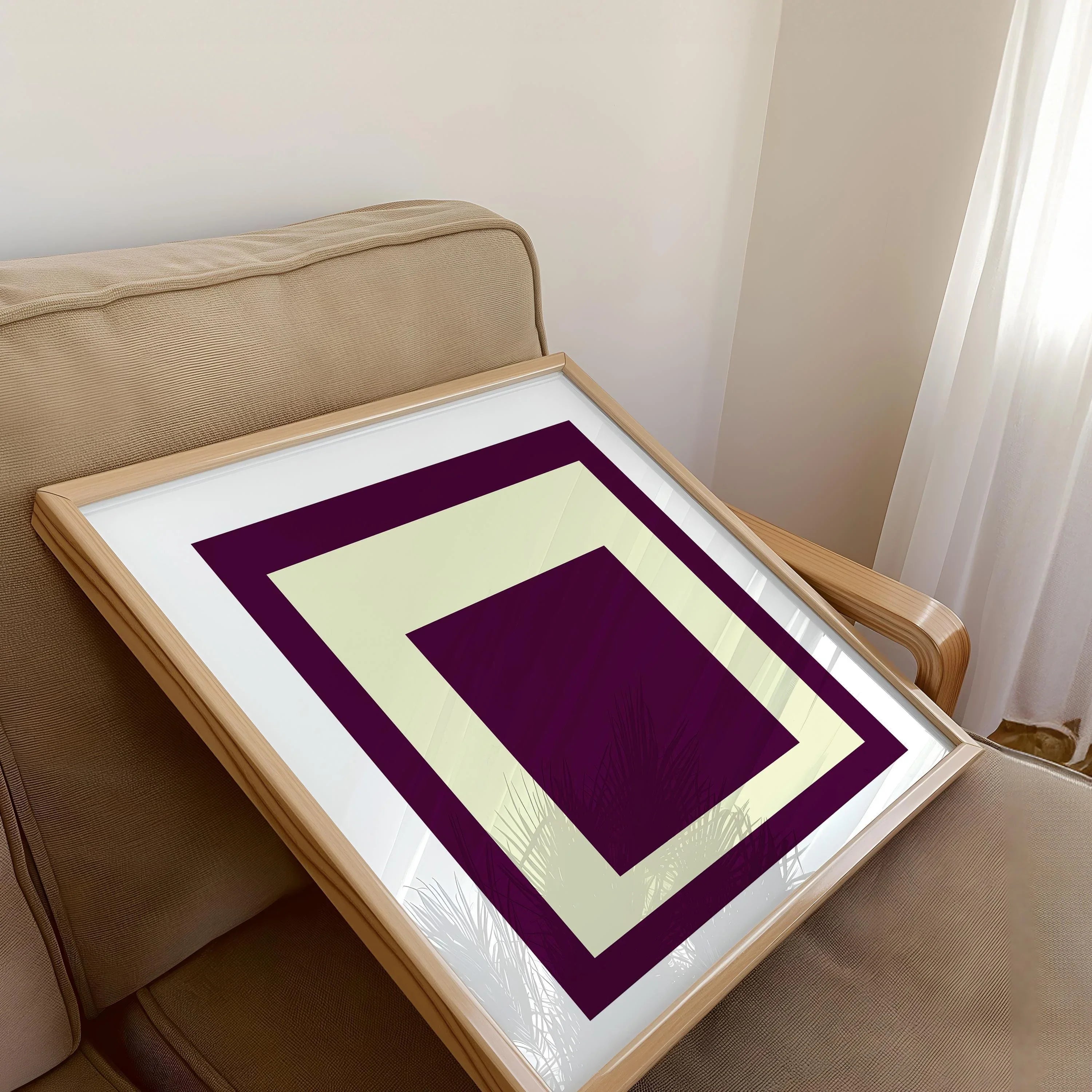 After Josef Albers - Dessert (Homage to the Square) PRINT | Vintage Mid - century Modern Art Print available handframed 1x1 - 9ArtPrints