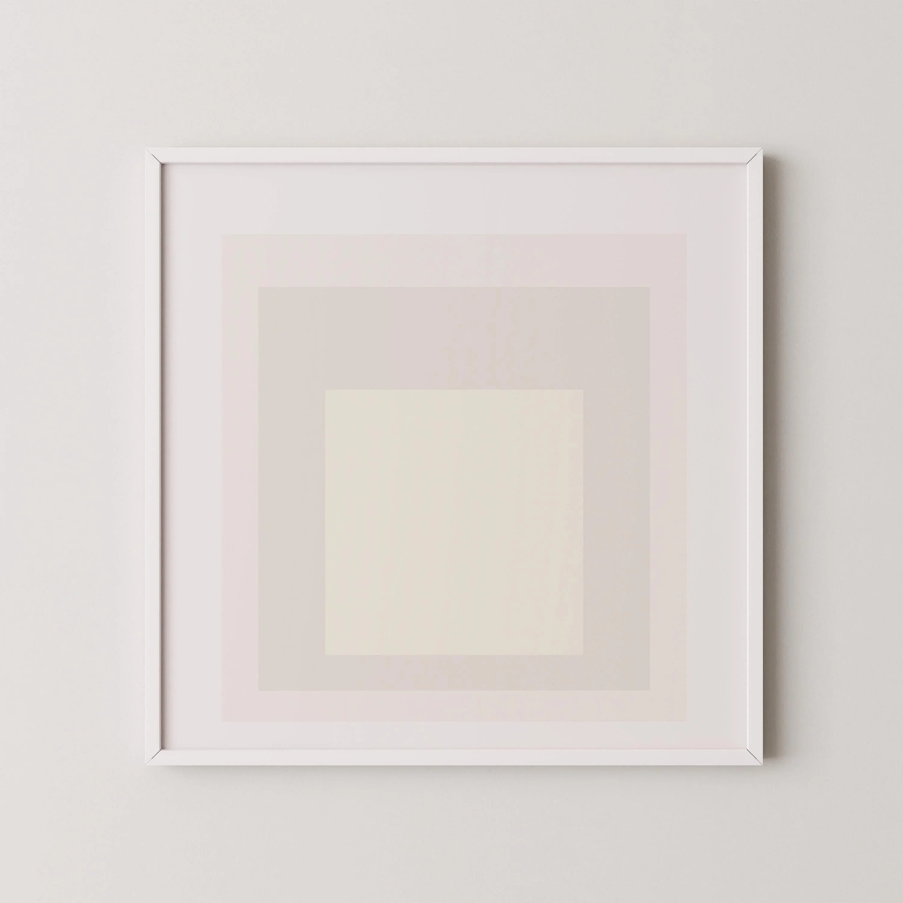 After Josef Albers - Devil (Homage to the Square) PRINT | Mid - century Modern Art Print in White (available handframed) 1x1 - 9ArtPrints