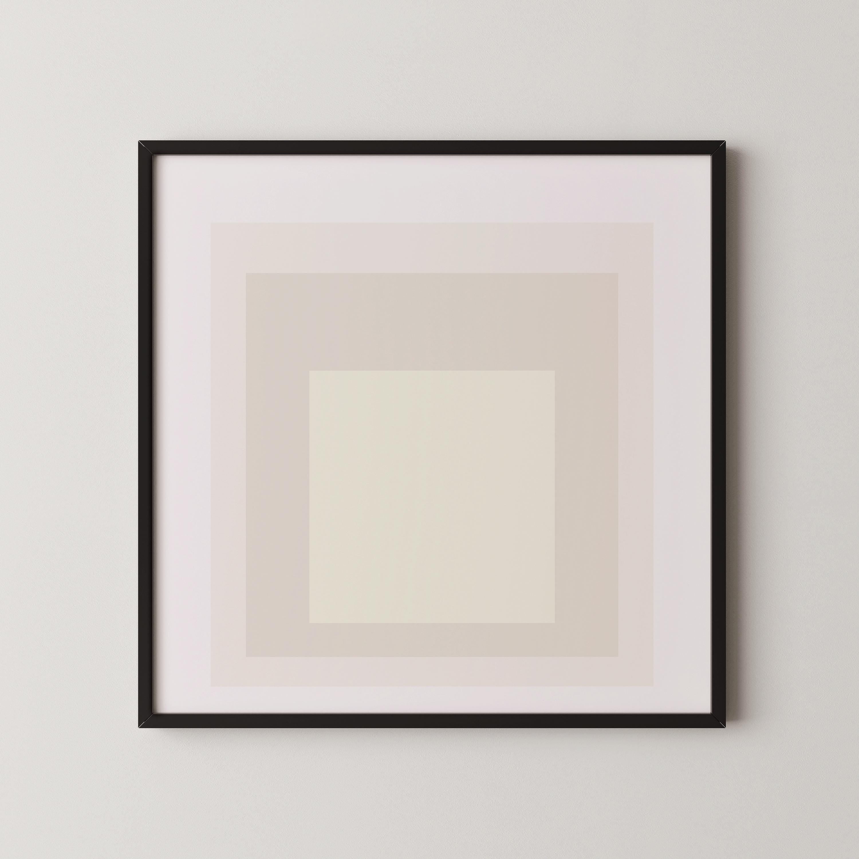 After Josef Albers - Devil (Homage to the Square) PRINT | Mid - century Modern Art Print in White (available handframed) 1x1 - 9ArtPrints
