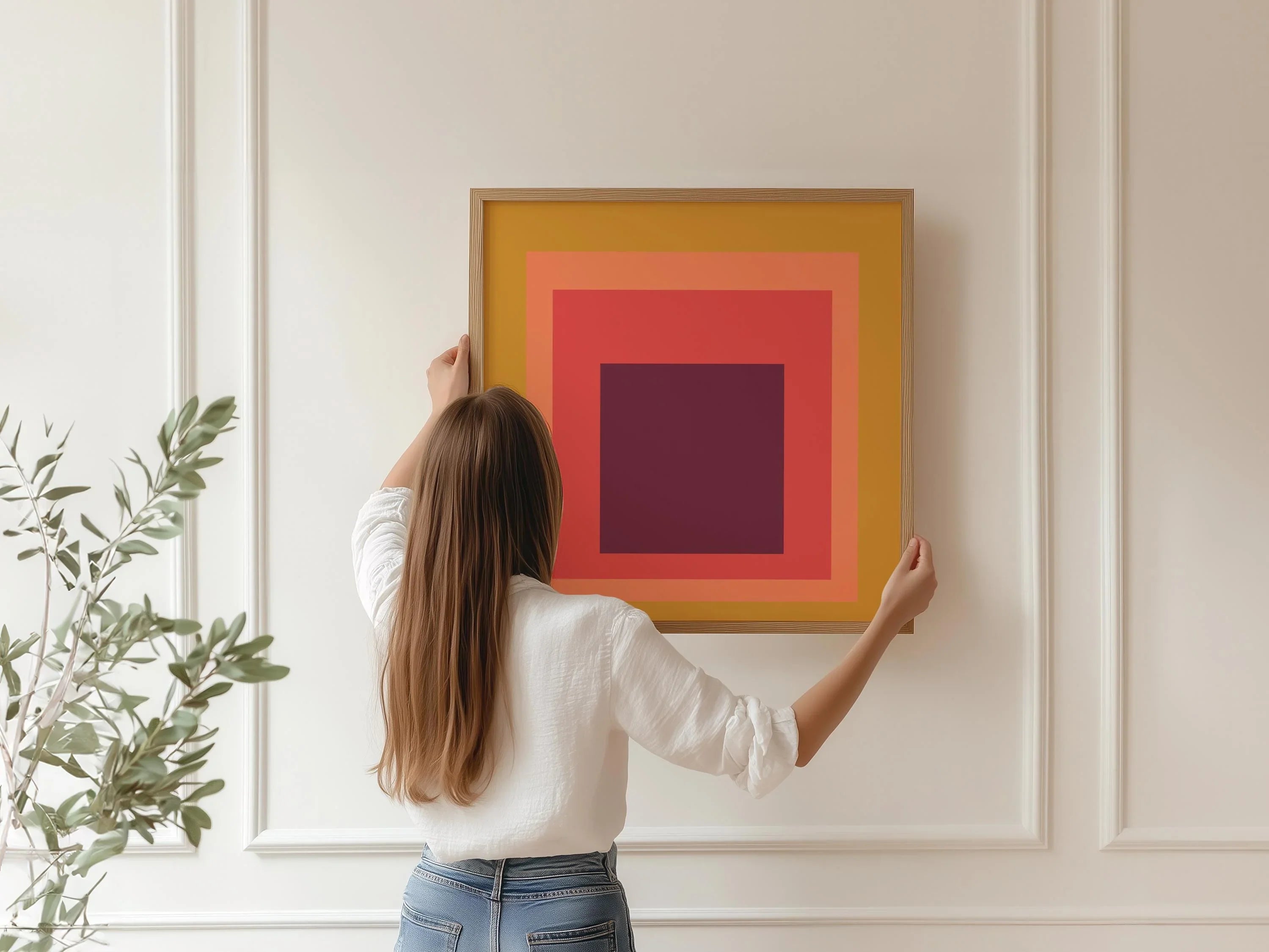 After Josef Albers - Fiona (Homage to the Square) PRINT | Mid - century Modern Art Print (available handframed) 1x1 - 9ArtPrints