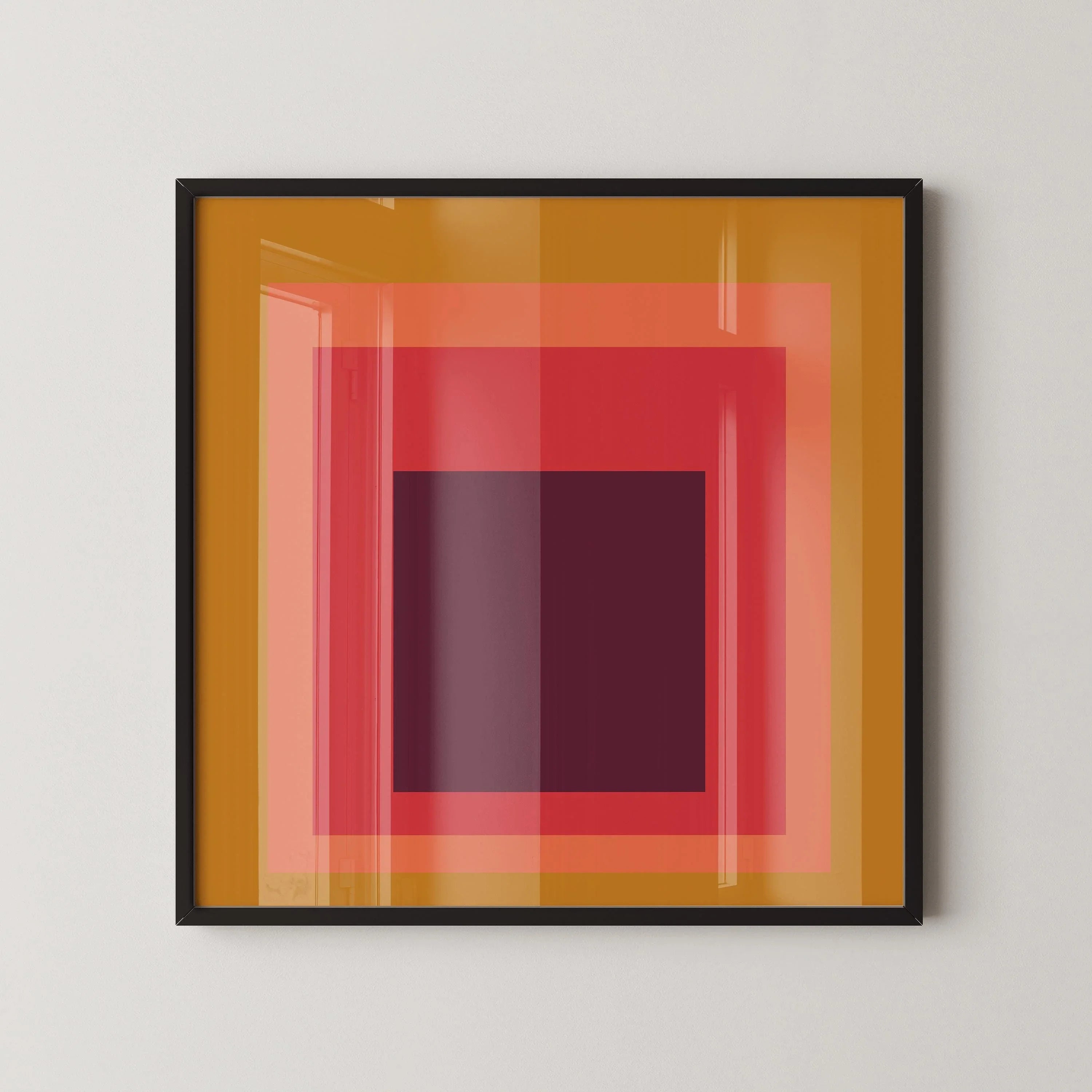 After Josef Albers - Fiona (Homage to the Square) PRINT | Mid - century Modern Art Print (available handframed) 1x1 - 9ArtPrints