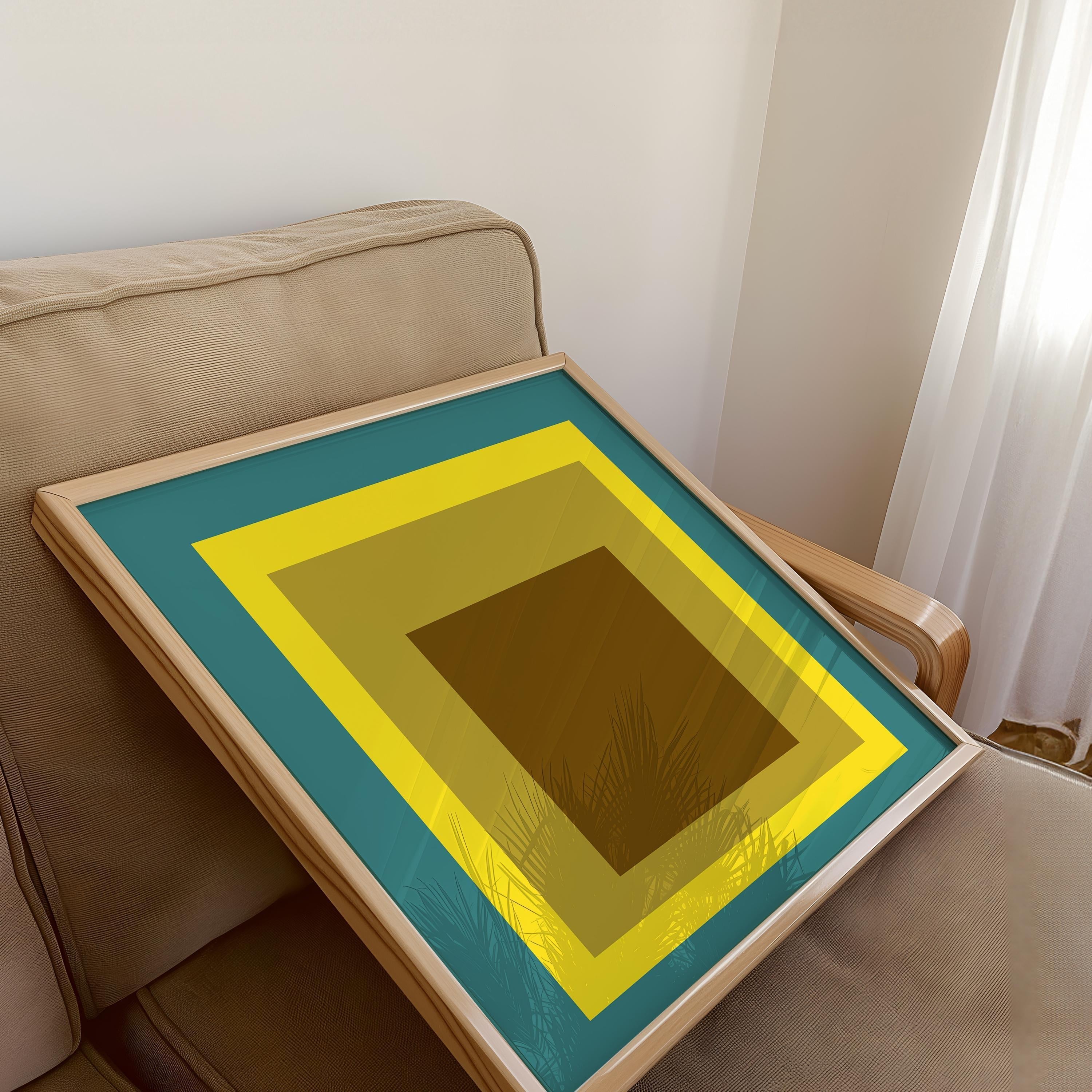 After Josef Albers - Memento (Homage to the Square) PRINT | Vintage Mid - century Modern Art Print available handframed 1x1 - 9ArtPrints