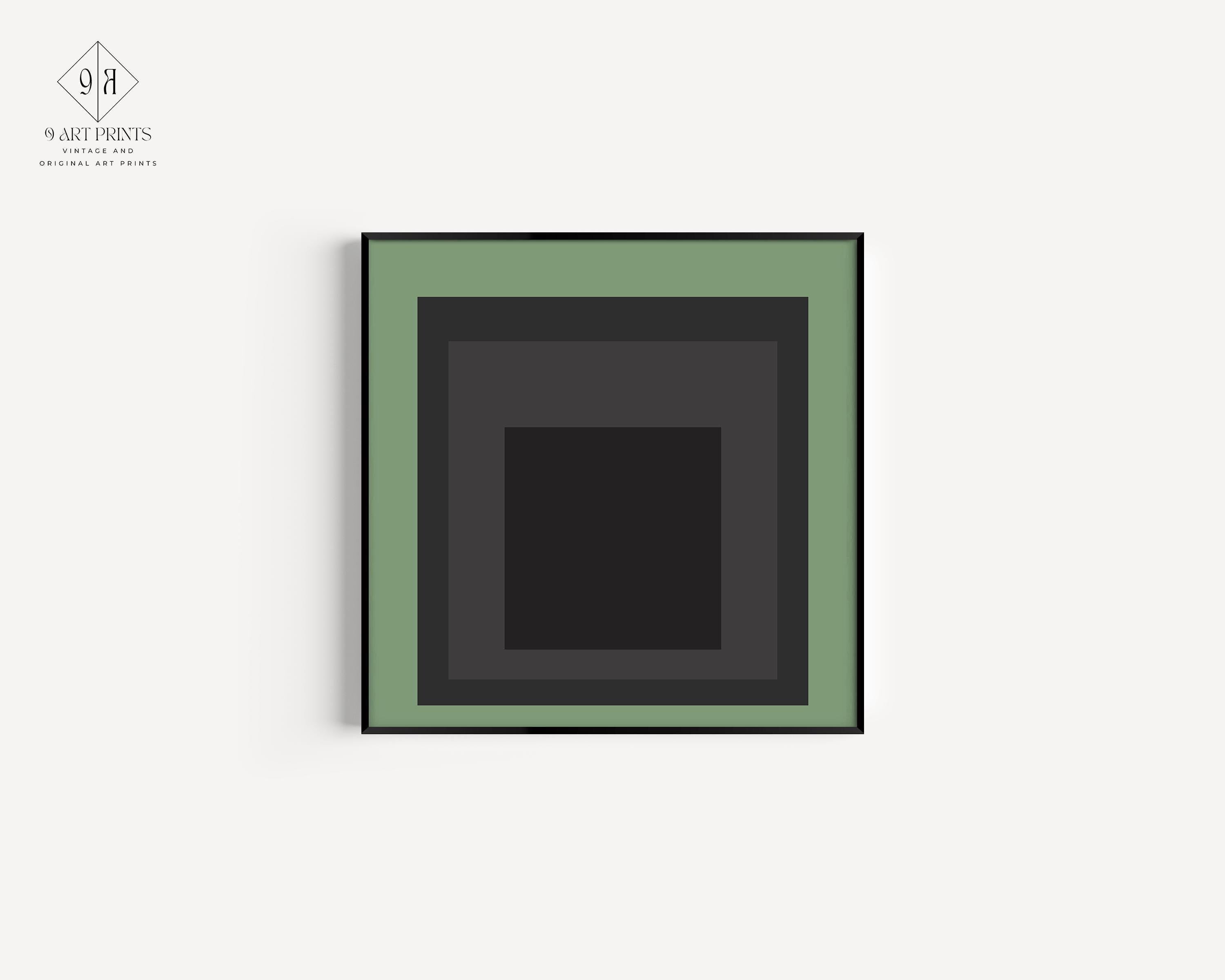 After Josef Albers - Sleep (Homage to the Square) PRINT | Vintage Mid - century Modern Art Print (available handframed) 1x1 - 9ArtPrints