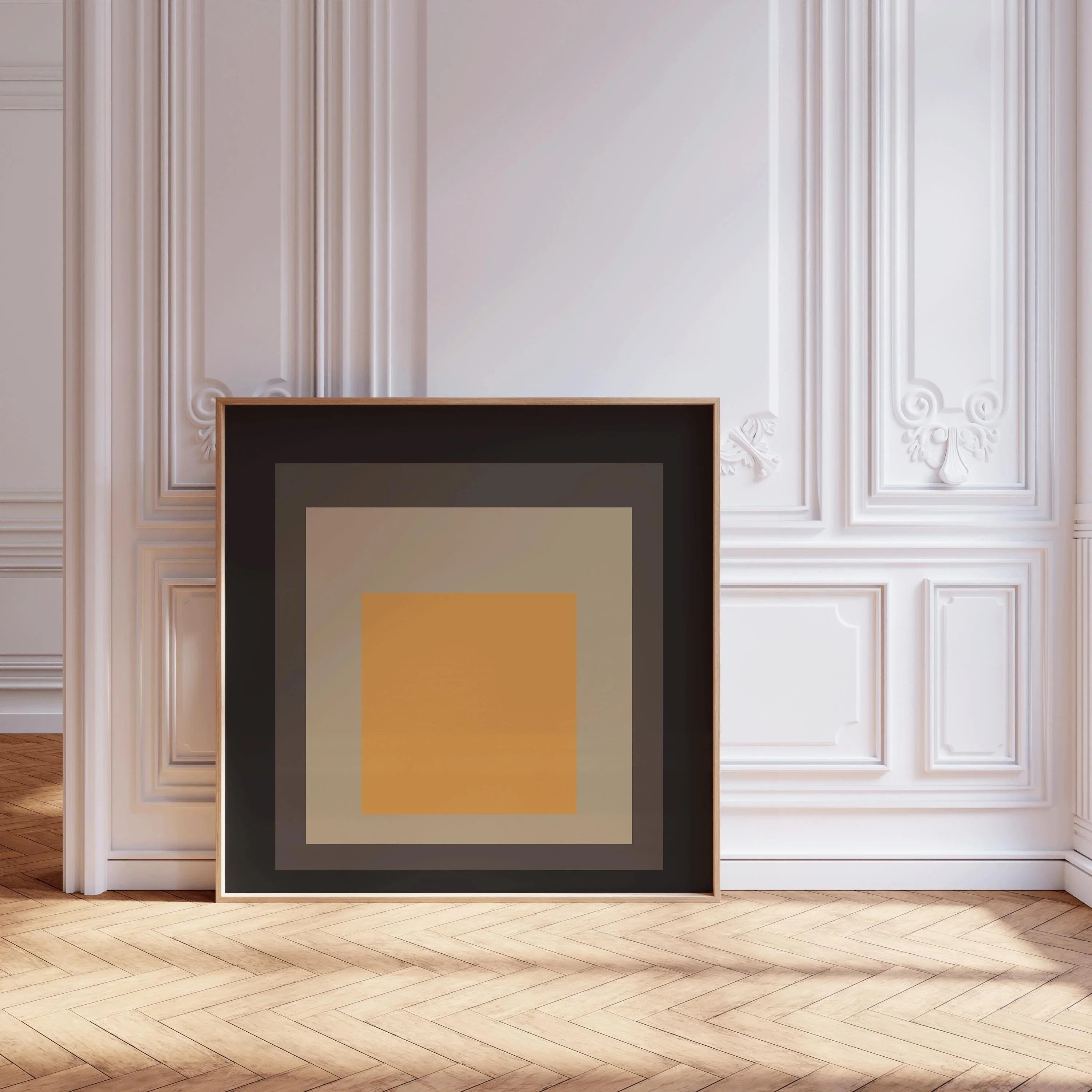 After Josef Albers - Thousand Year Egg (Homage to the Square) PRINT | Midcentury Modern Art available framed 1x1 - 9ArtPrints