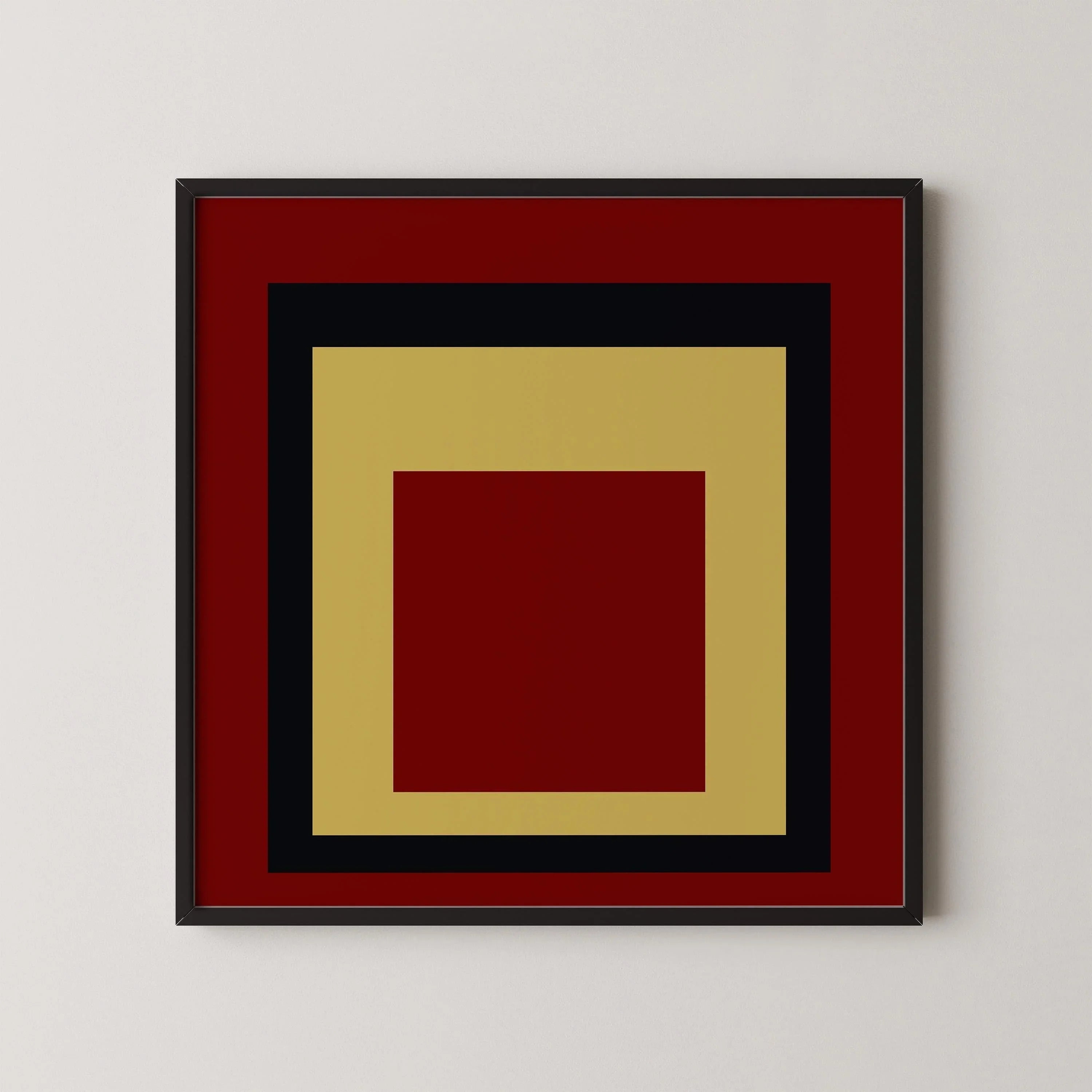 After Josef Albers - Uber Alles (Homage to the Square) PRINT | Mid - century Modern Art Print available framed or unframed 1x1 - 9ArtPrints