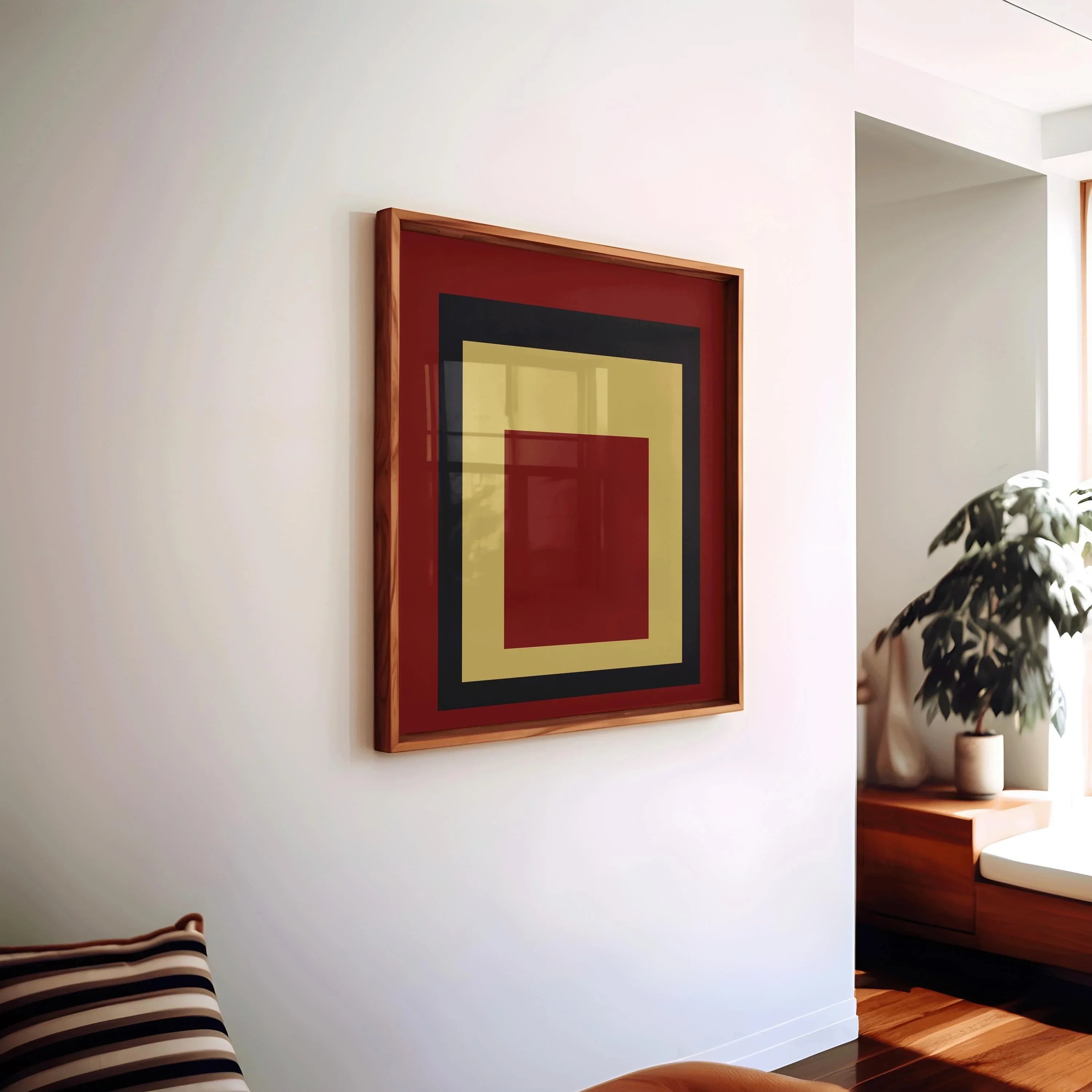 After Josef Albers - Uber Alles (Homage to the Square) PRINT | Mid - century Modern Art Print available framed or unframed 1x1 - 9ArtPrints