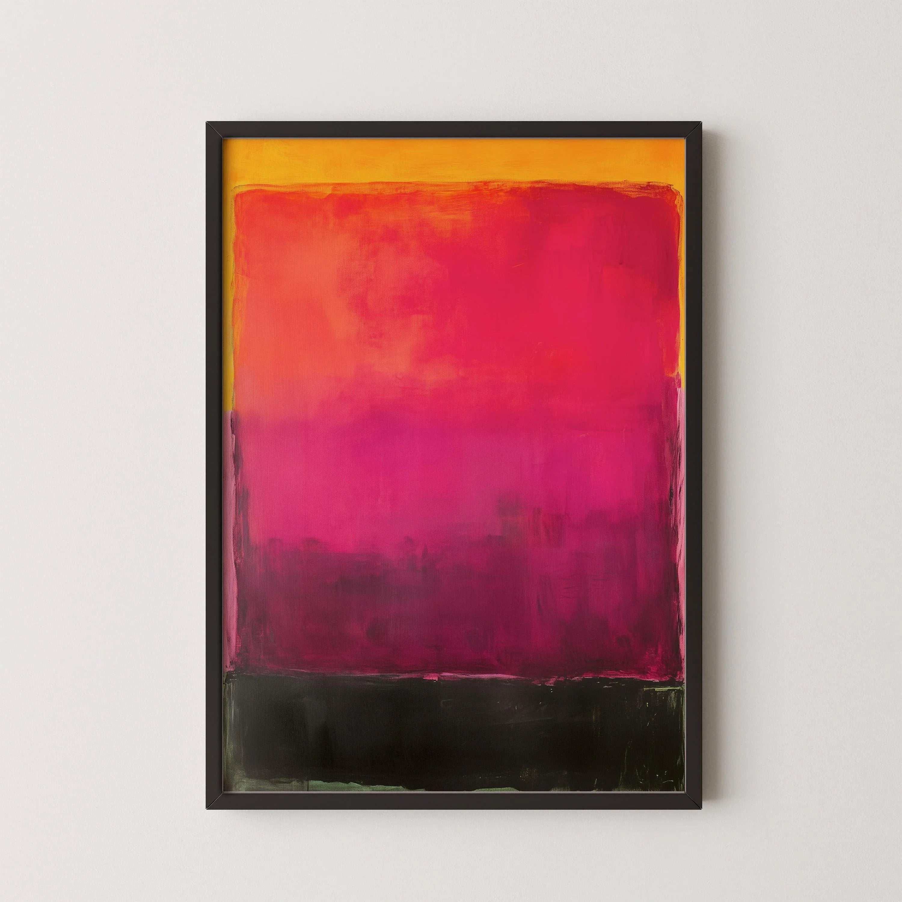 After Mark Rothko - Black and Purple (Colour Field: AI) | Modern Abstract Art