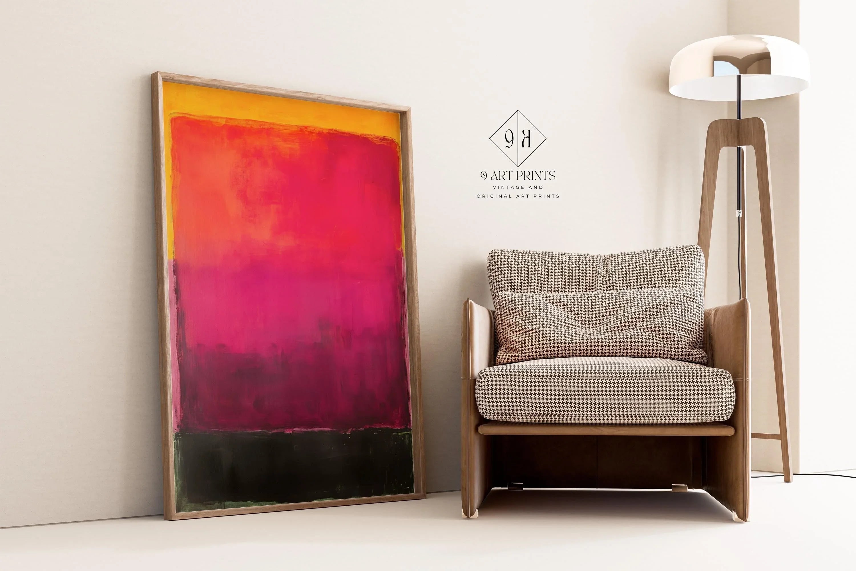 After Mark Rothko - Black and Purple (Colour Field: AI) | Modern Abstract Art (Available handframed or unframed) - 9ArtPrints