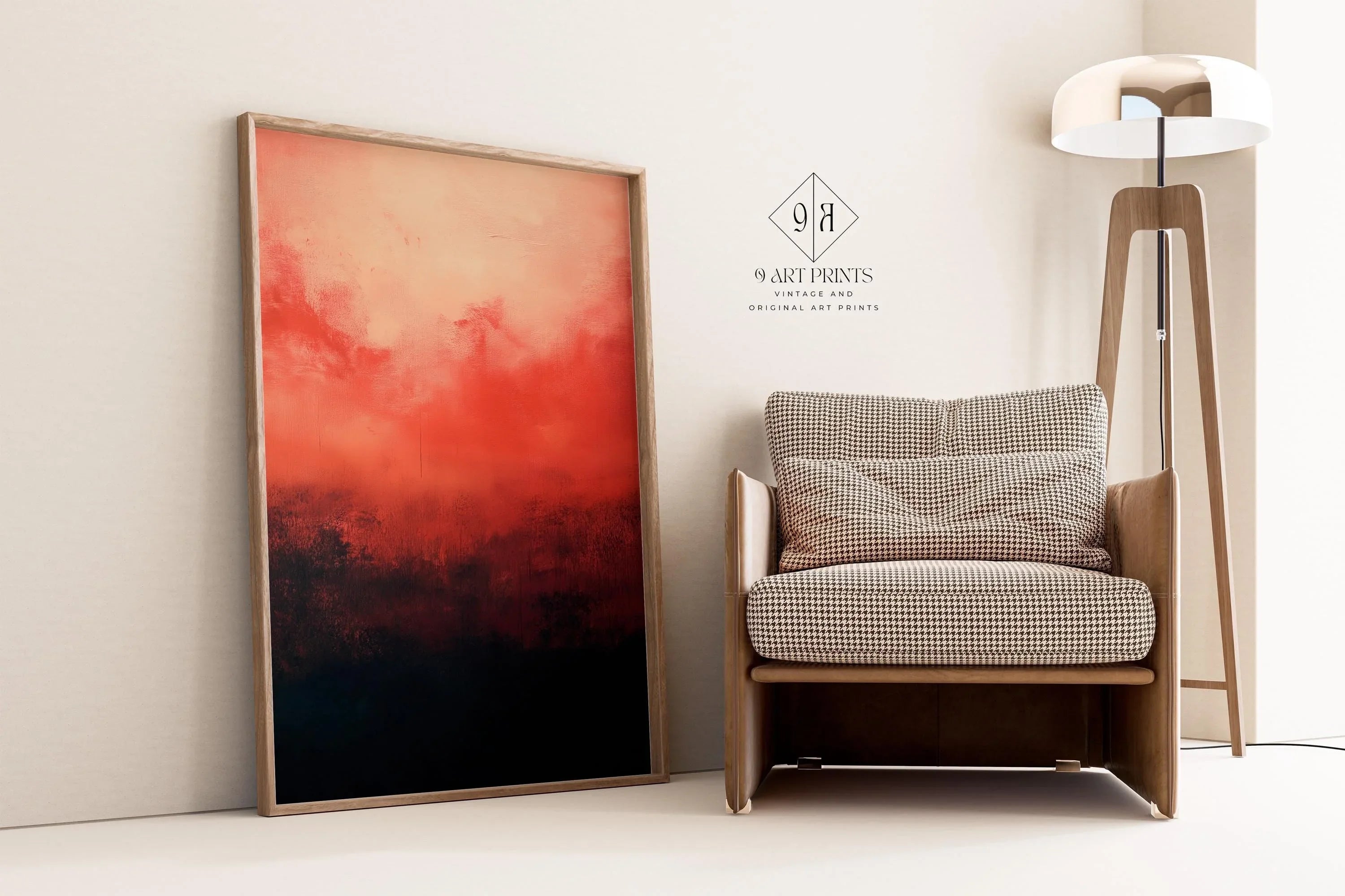 After Mark Rothko - Black and Red (Colour Field: AI) | Modern Abstract Art