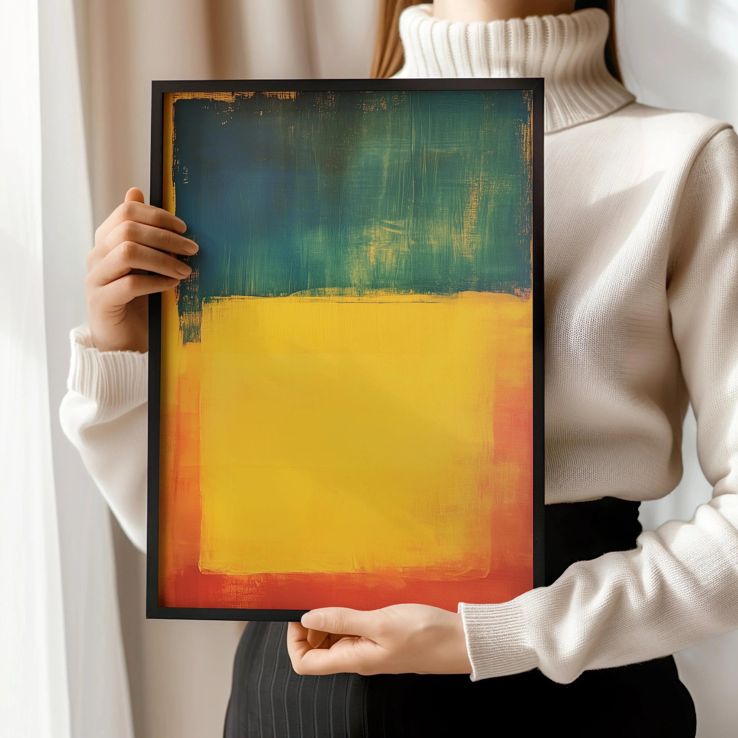 After Mark Rothko - Blue Yellow Red (Colour Field: AI) | Modern Abstract Art