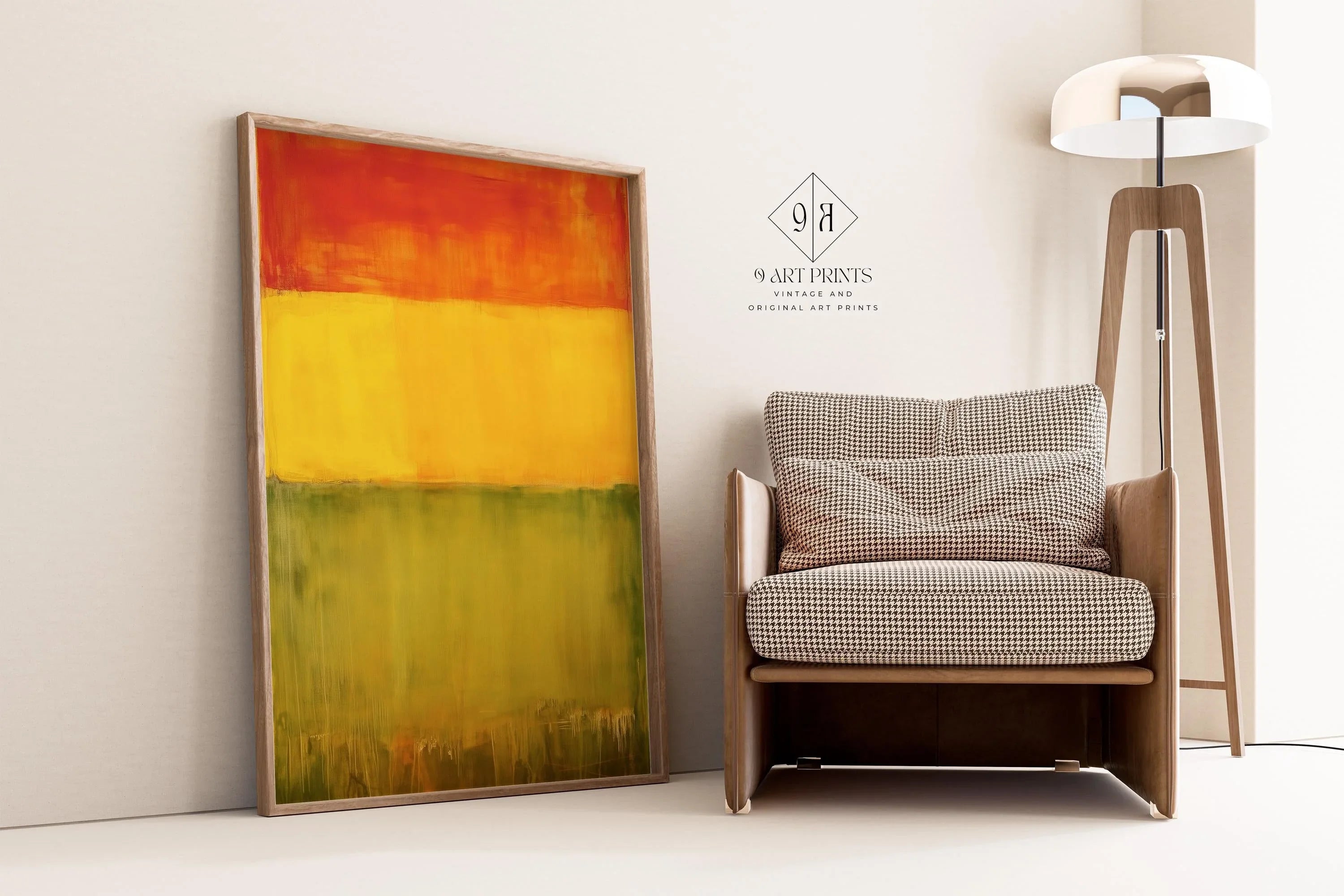 After Mark Rothko - Green Yellow Red (Colour Field: AI) | Modern Abstract Art