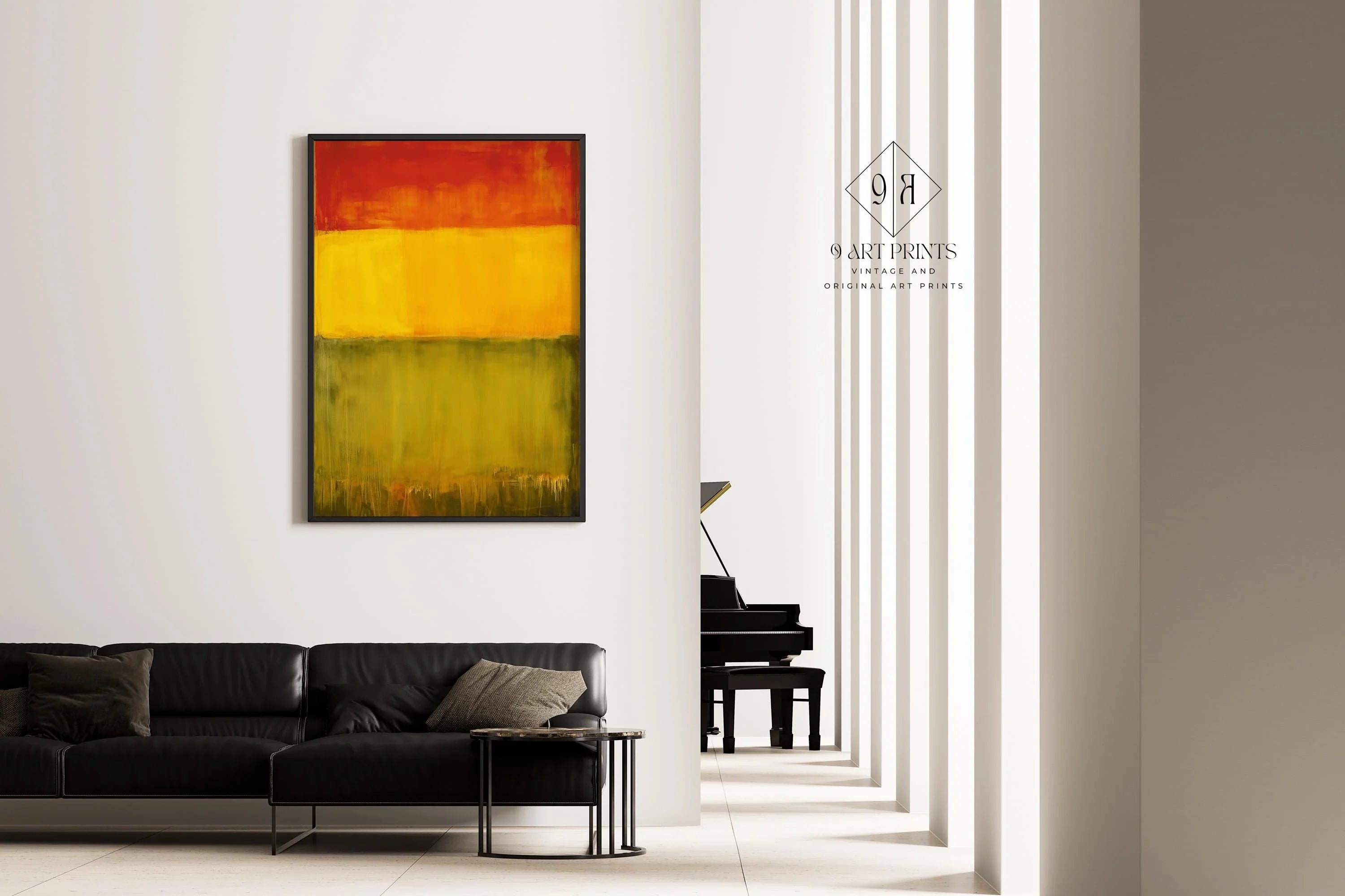 After Mark Rothko - Green Yellow Red (Colour Field: AI) | Modern Abstract Art