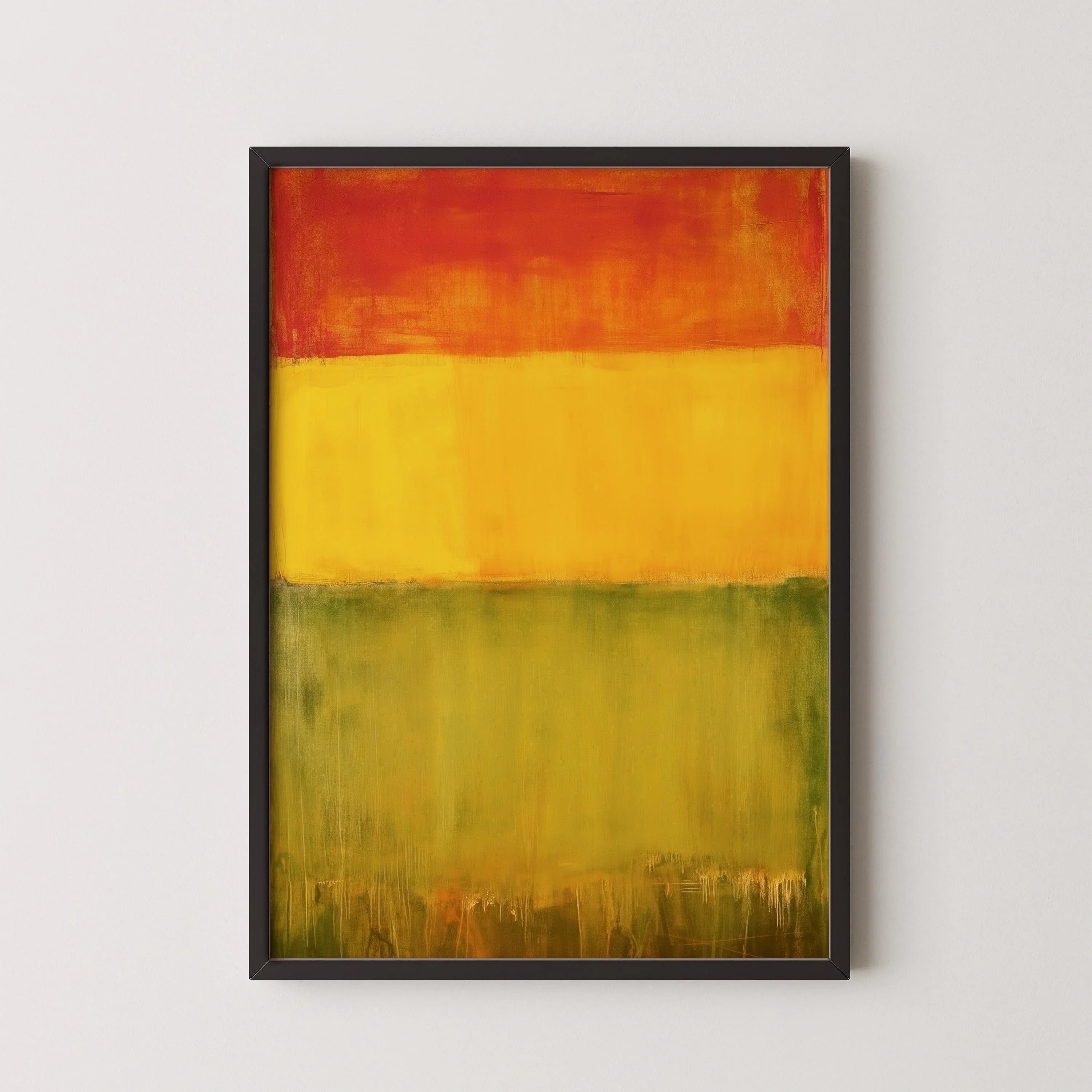 After Mark Rothko - Green Yellow Red (Colour Field: AI) | Modern Abstract Art