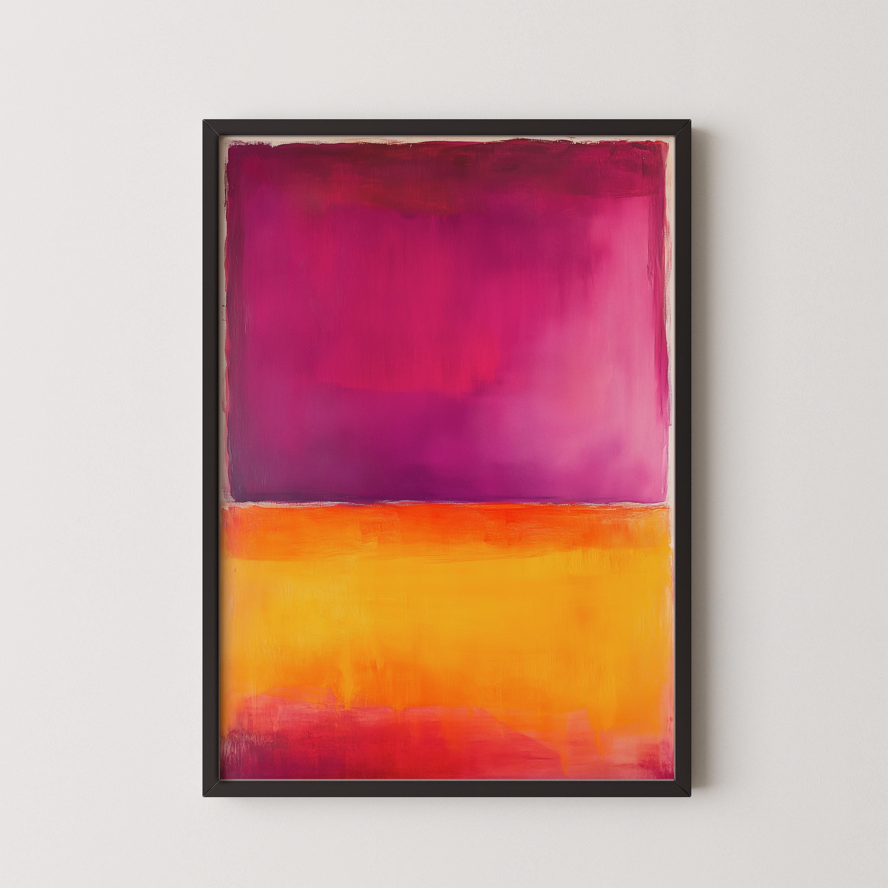 After Mark Rothko - Orange and Purple (Colour Field: AI) | Modern Abstract Art
