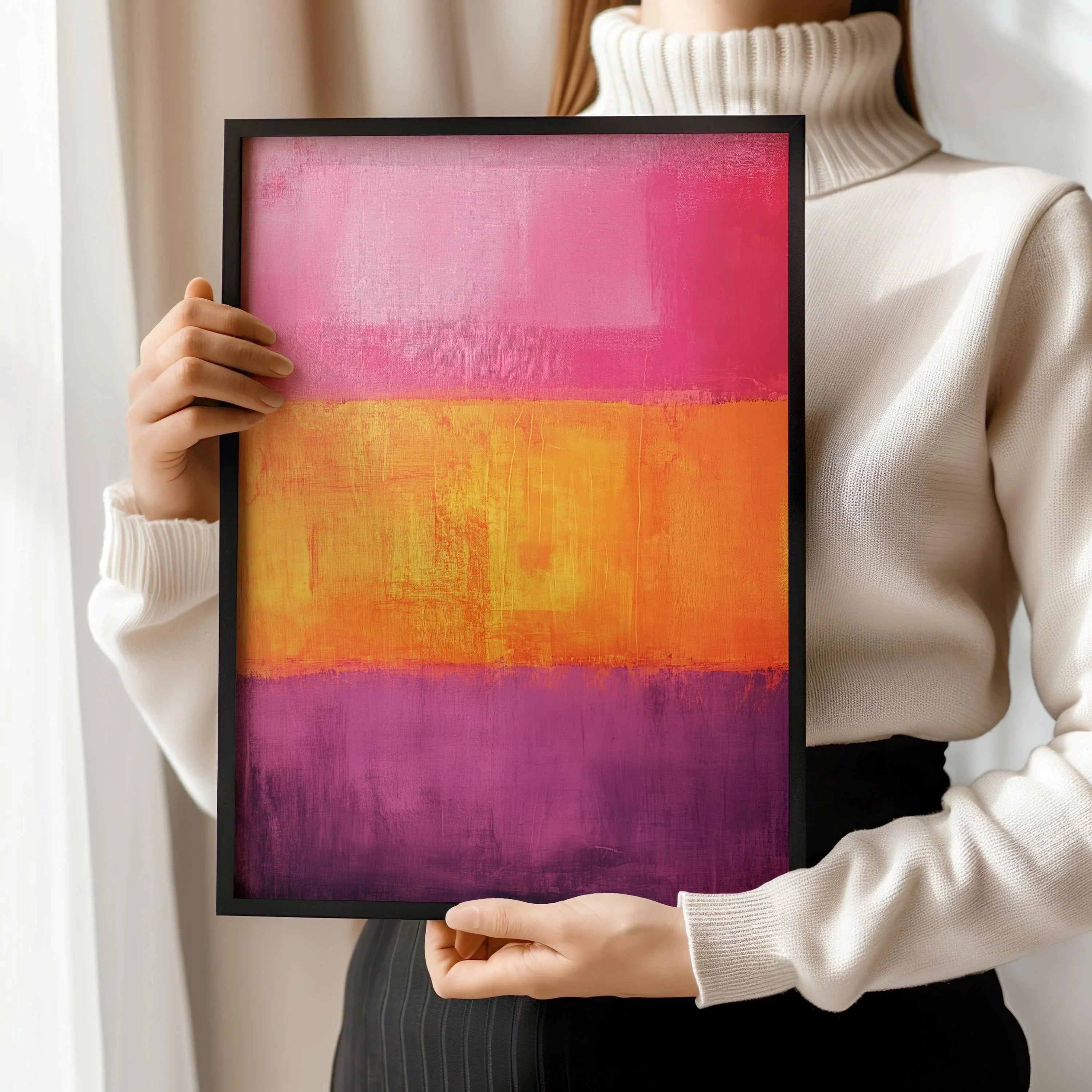 After Mark Rothko - Orange and Purple II (Colour Field: AI) | Modern Abstract Art
