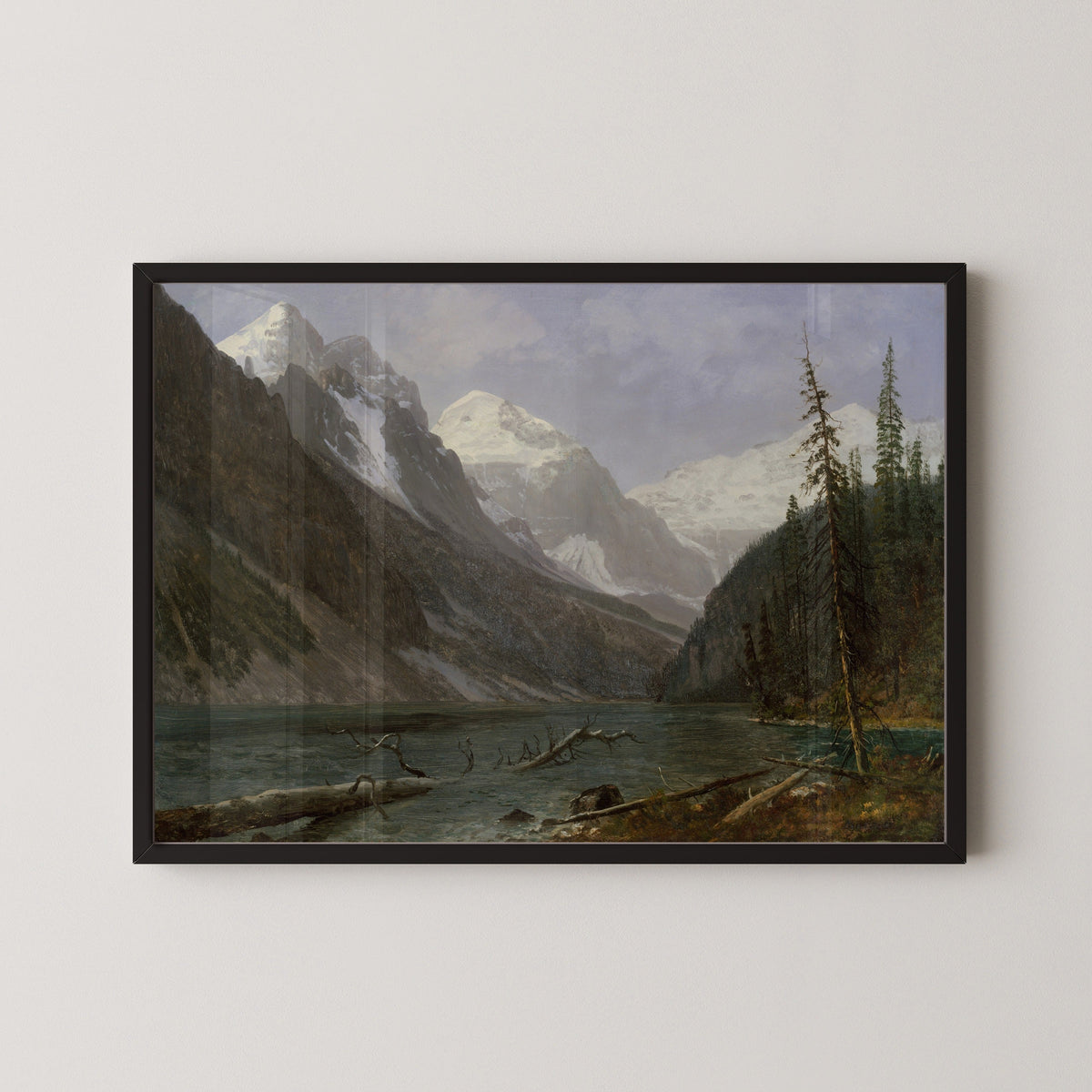 Albert Bierstadt — Canadian Rockies (Lake Louise) | Landscape Fine Art Print - 9ArtPrints