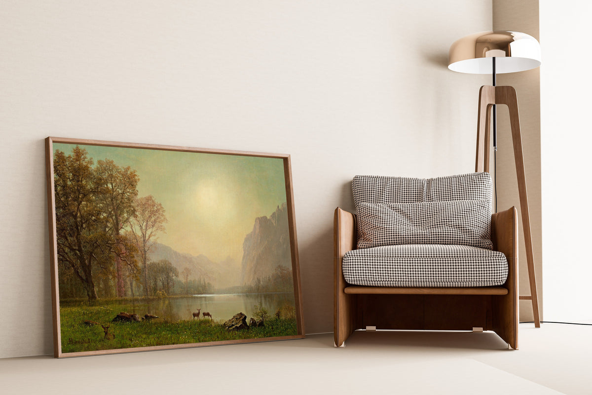 Albert Bierstadt — Dawn in the Rockies | Landscape Fine Art Print - 9ArtPrints