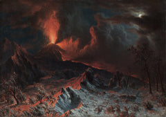 Albert Bierstadt — Mount Vesuvius at Midnight | Landscape Fine Art Print