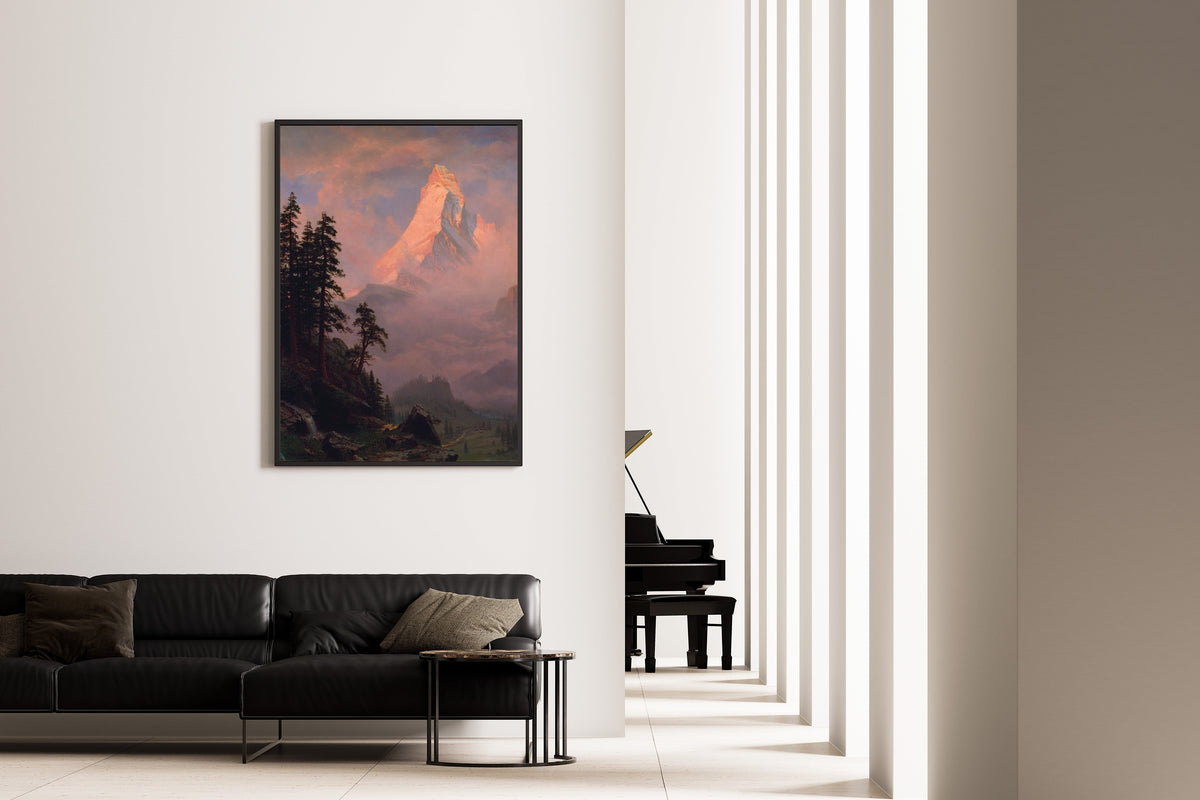 Albert Bierstadt — Sunrise on the Matterhorn | Landscape Fine Art Print - 9ArtPrints