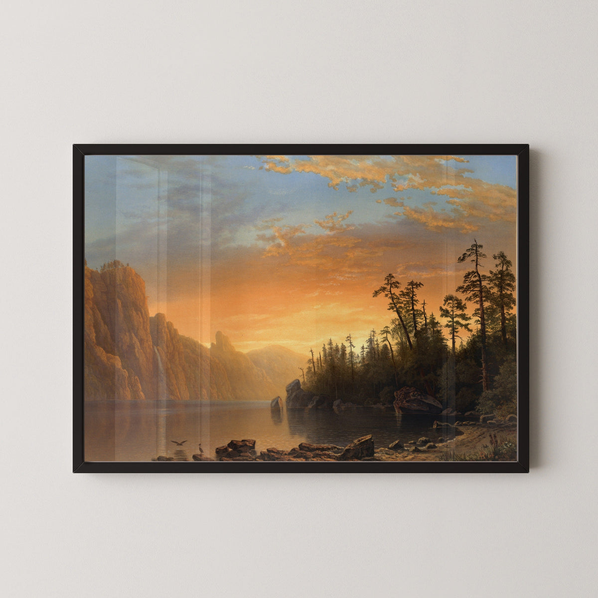 Albert Bierstadt — Sunset in California | Landscape Fine Art Print - 9ArtPrints