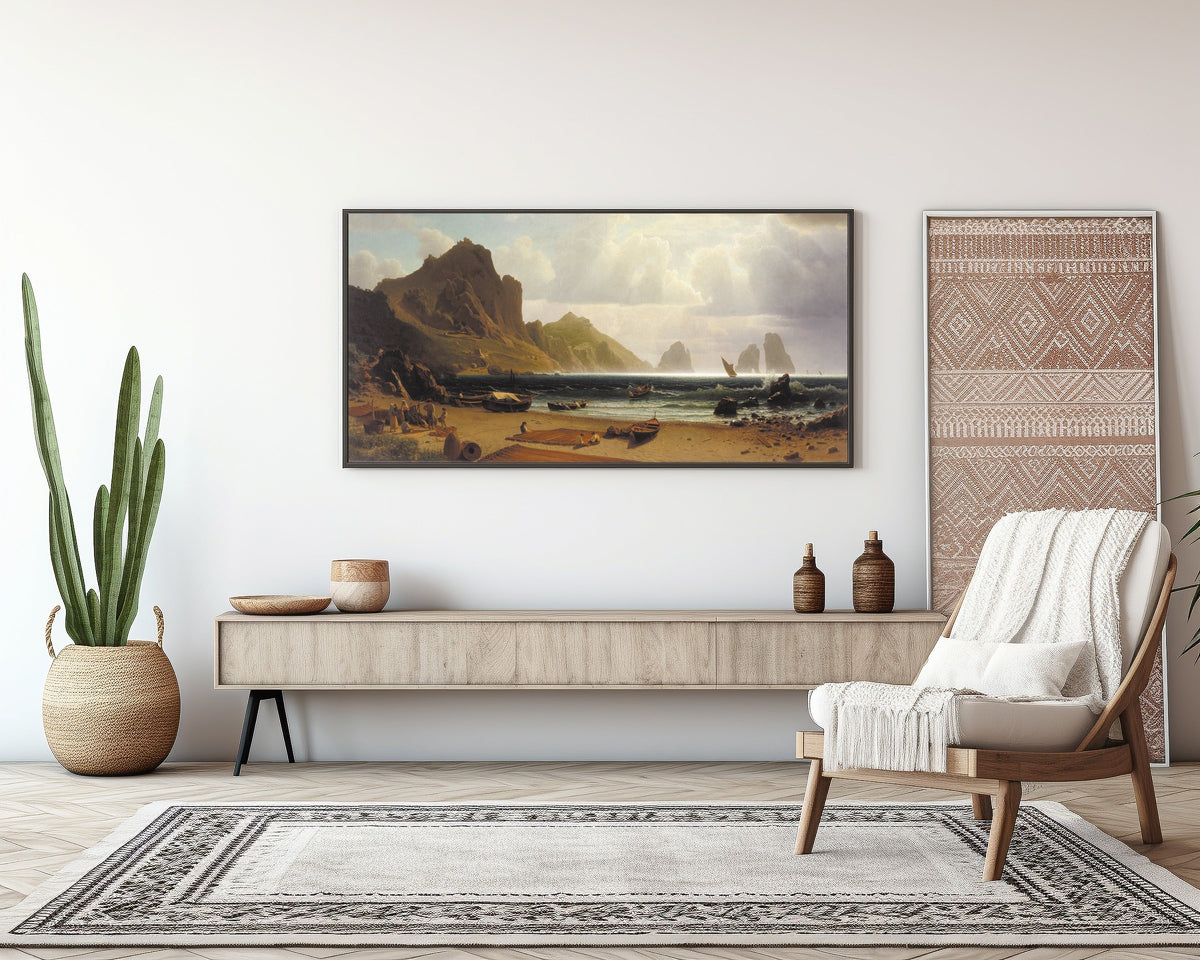 Albert Bierstadt — The Marina Piccola, Capri | Landscape Fine Art Print - 9ArtPrints