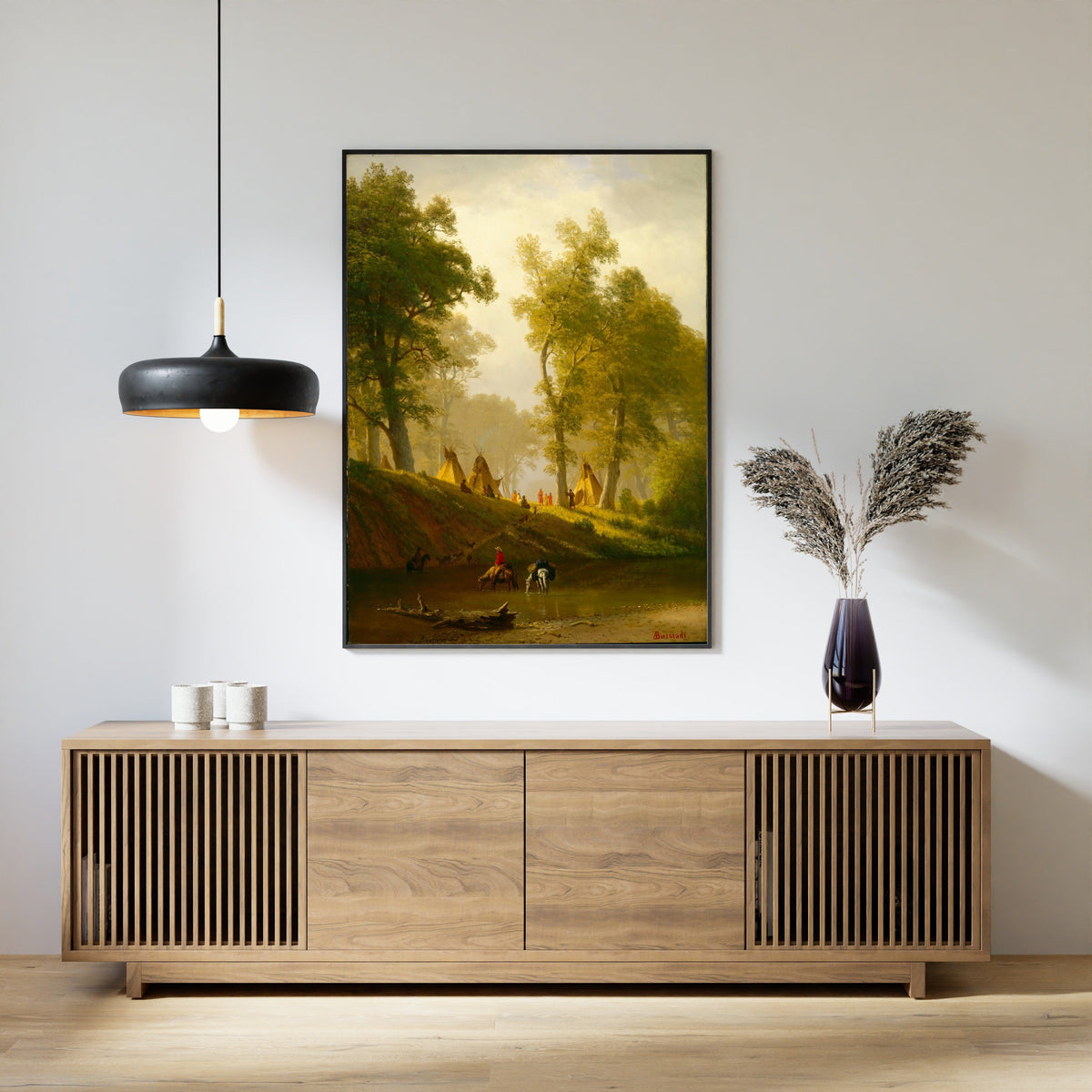 Albert Bierstadt — The Wolf River, Kansas | Landscape Fine Art Print - 9ArtPrints