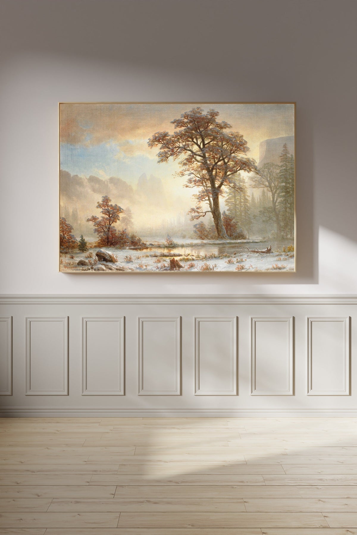 Albert Bierstadt — Valley of the Yosemite — First Snowfall of the Year | Landscape Fine Art Print - 9ArtPrints