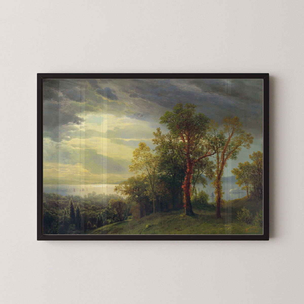 Albert Bierstadt — View on the Hudson | Landscape Fine Art Print - 9ArtPrints