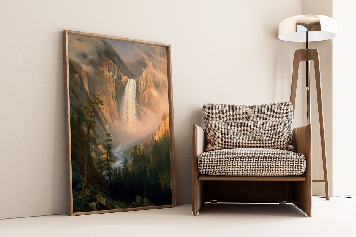 Albert Bierstadt — Yellowstone Falls | Landscape Fine Art Print - 9ArtPrints