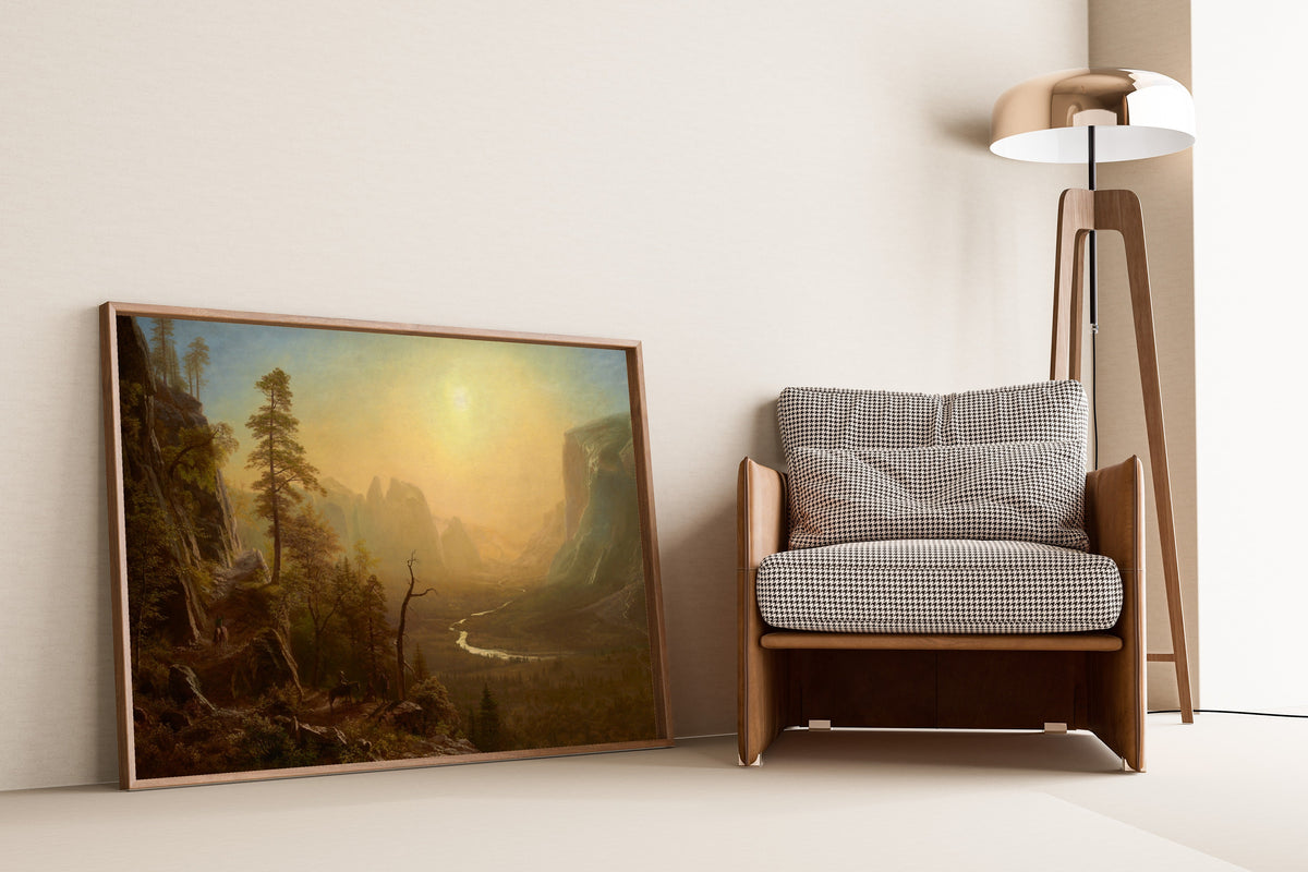 Albert Bierstadt — Yosemite Glacier Point Trail | Landscape Fine Art Print - 9ArtPrints