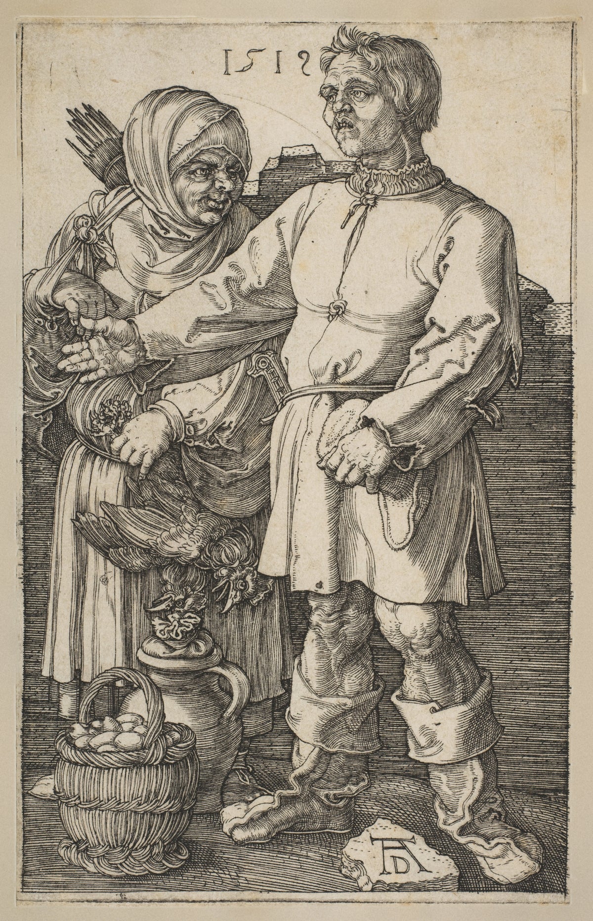 Albrecht Dürer — The Peasant and His Wife at Market | Engraving Print