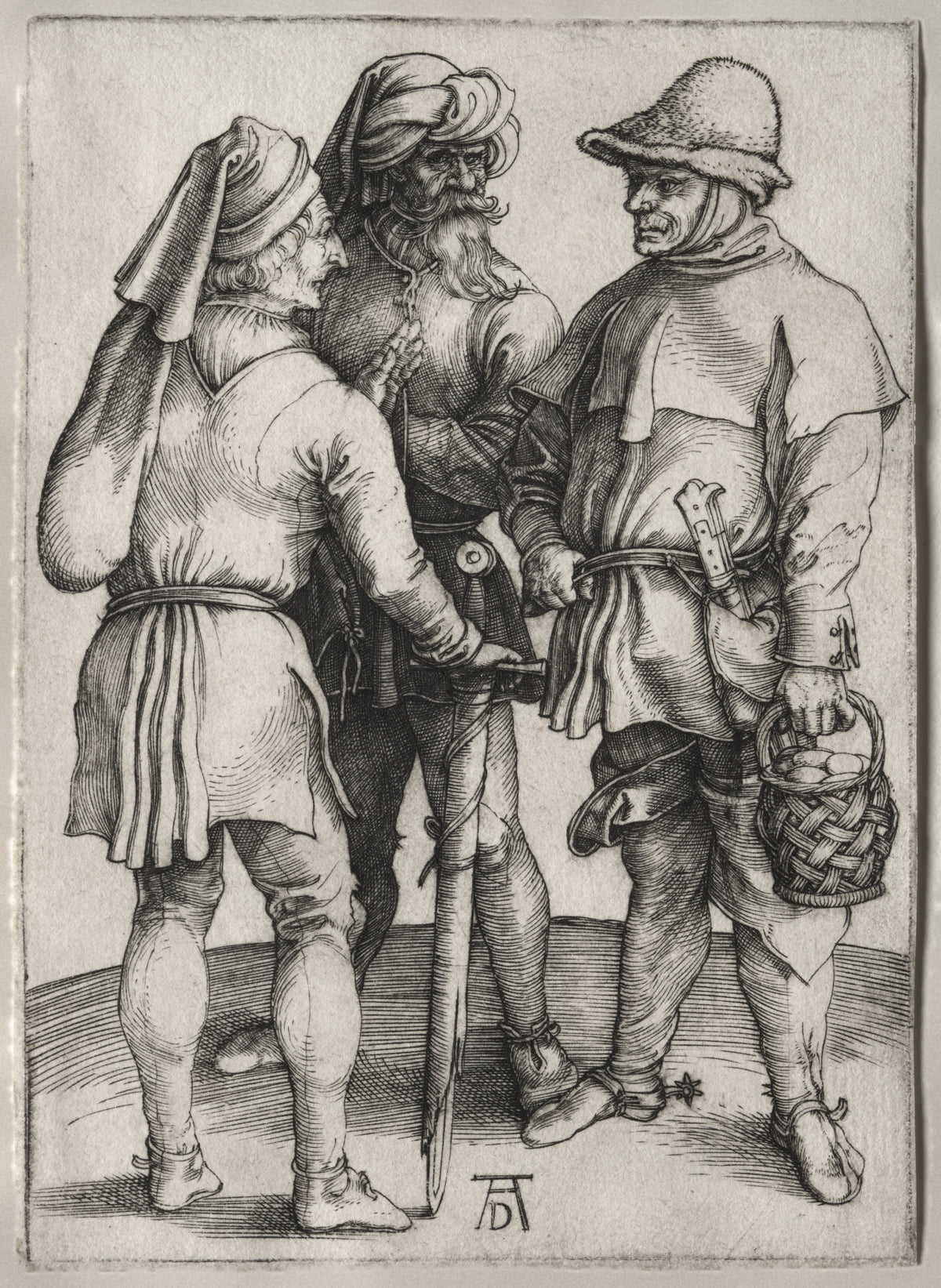 Albrecht Dürer — Three Peasants in Conversation | Engraving Print