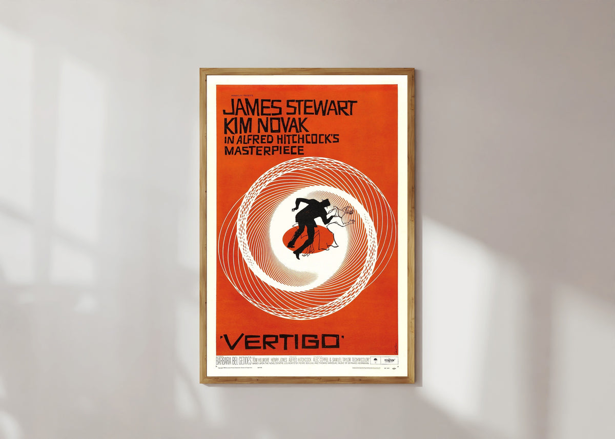 Saul Bass — Vertigo (1958) | Hitchcock Vintage Movie Poster Print