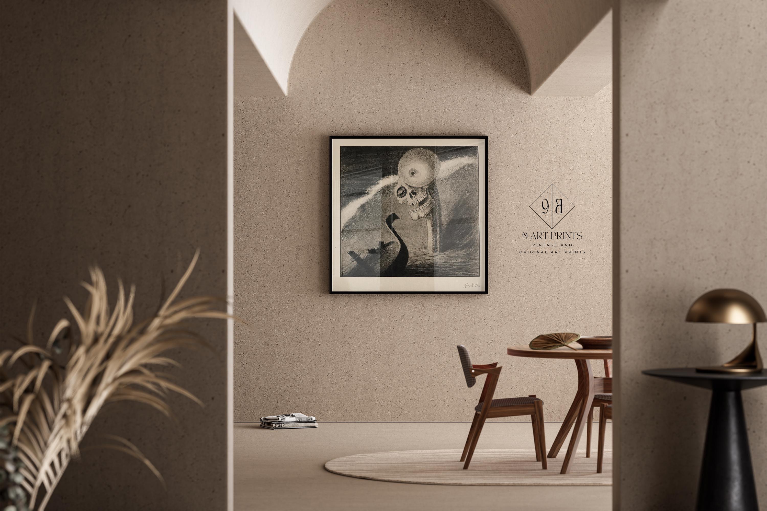 Alfred Kubin - The Horror | Famous Surreal Symbolist Monochrome Sketch Art (available handframed or unframed) 1x1 - 9ArtPrints