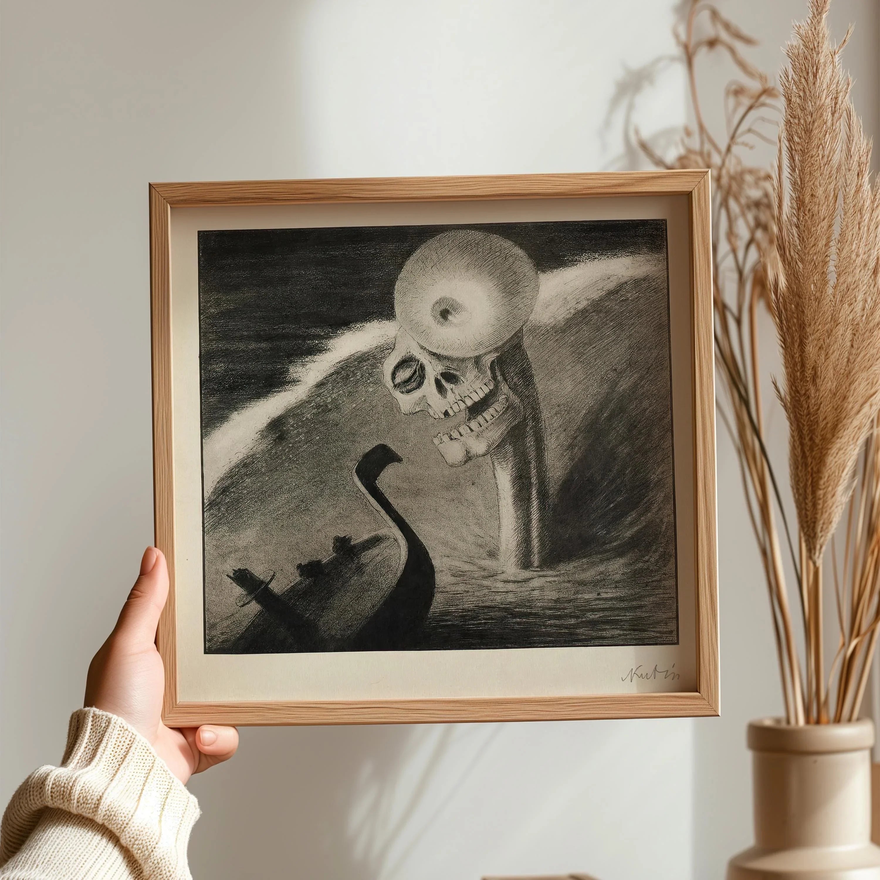 Alfred Kubin - The Horror | Famous Surreal Symbolist Monochrome Sketch Art (available handframed or unframed) 1x1 - 9ArtPrints
